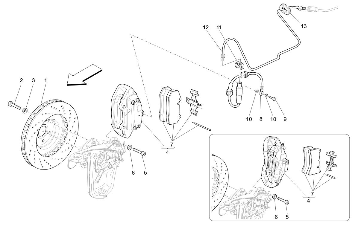 BRAKING DEVICES ON FRONT WHEELS