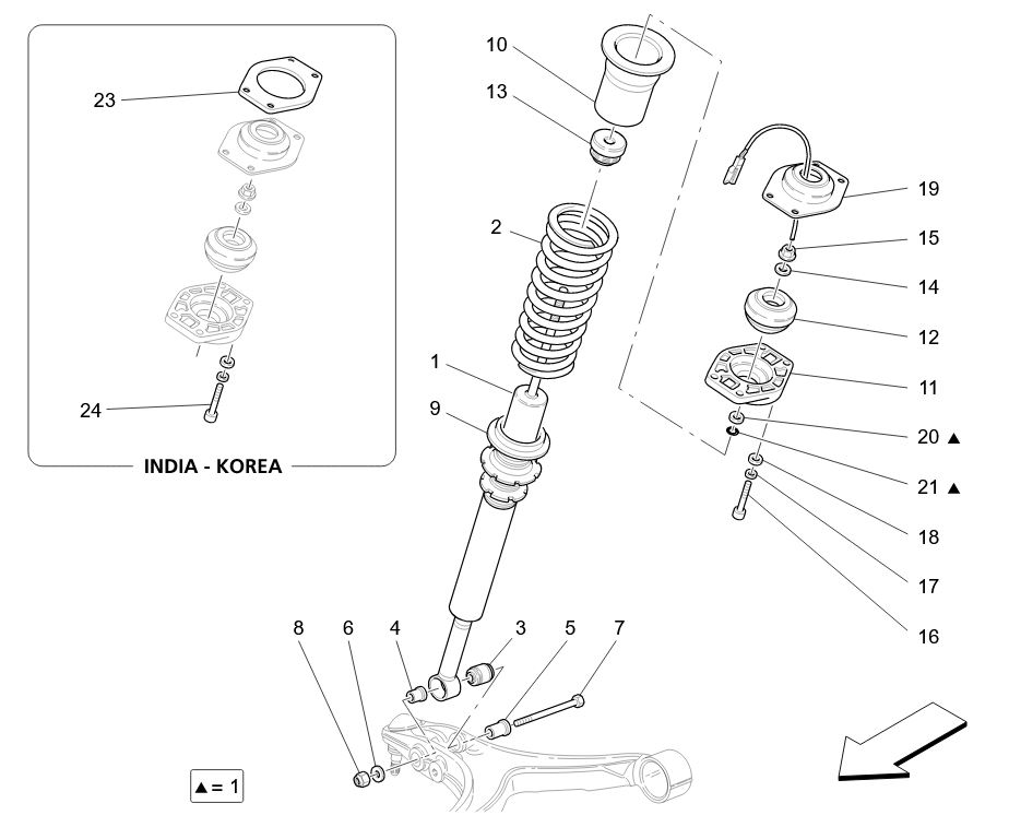 FRONT SHOCK ABSORBER DEVICES - SKYHOOK SYSTEM
