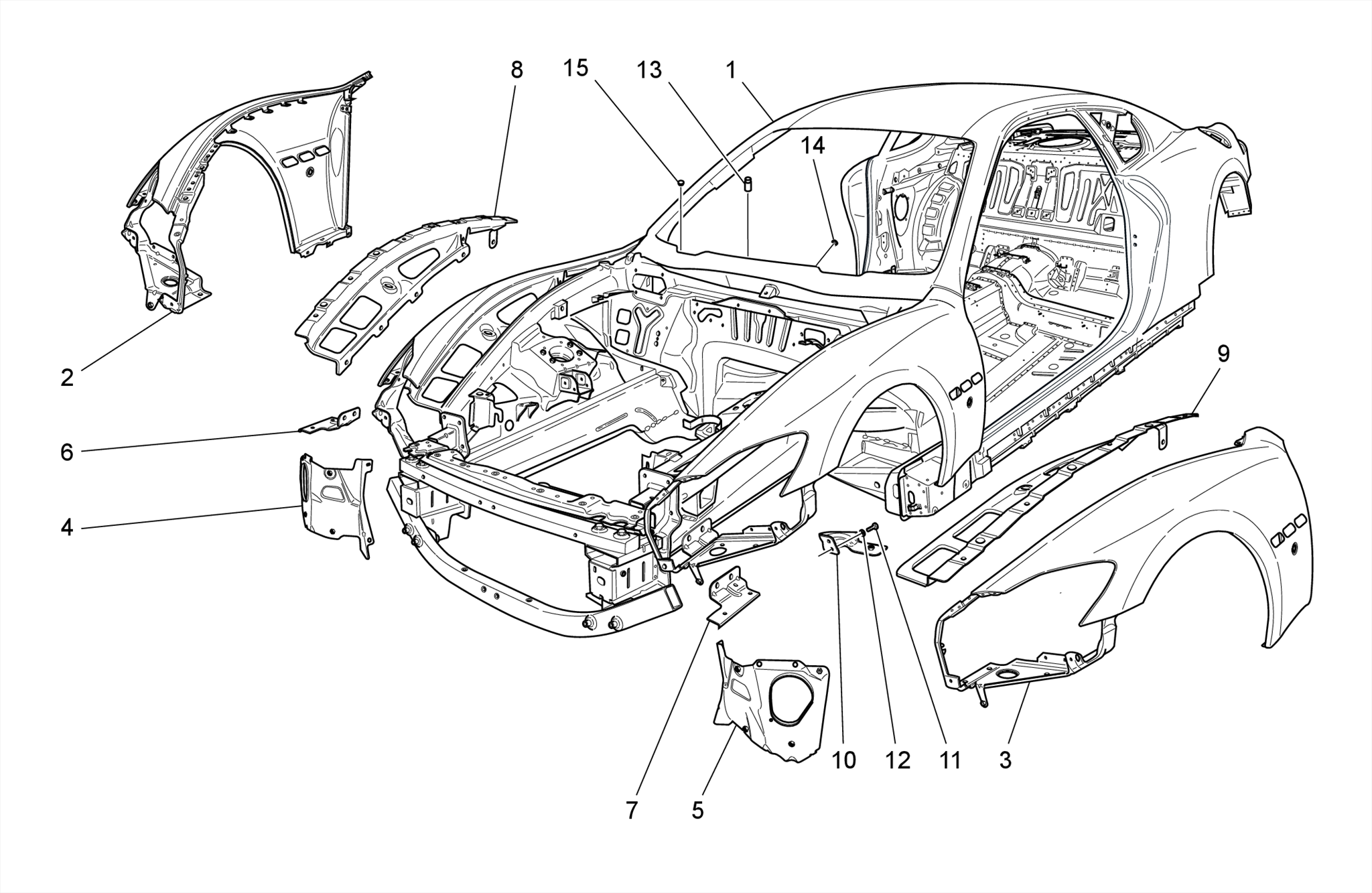 BODYWORK AND FRONT OUTER TRIM PANELS
