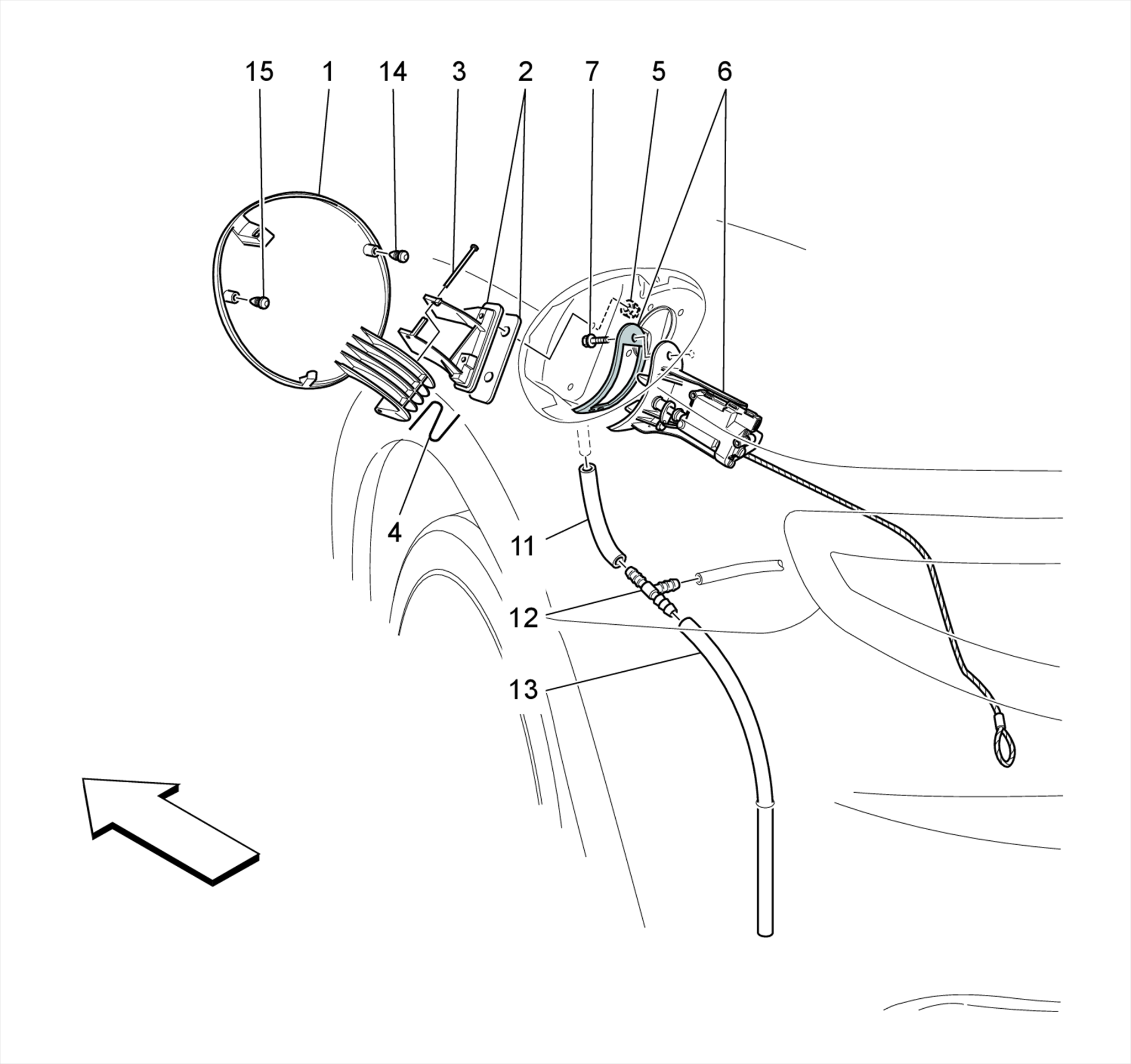 FUEL TANK DOOR AND CONTROLS