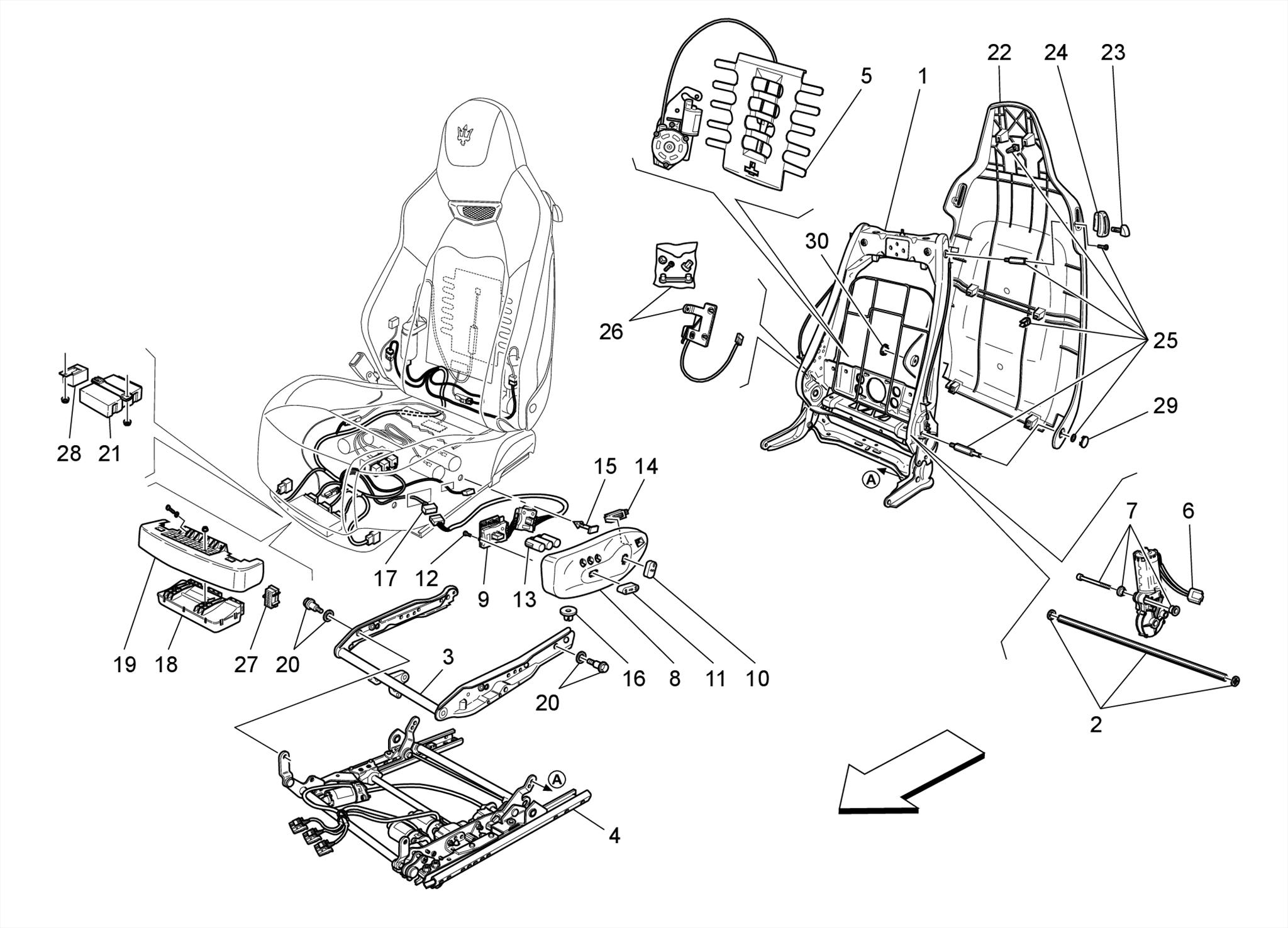 FRONT SEATS: MECHANICS AND ELECTRONICS