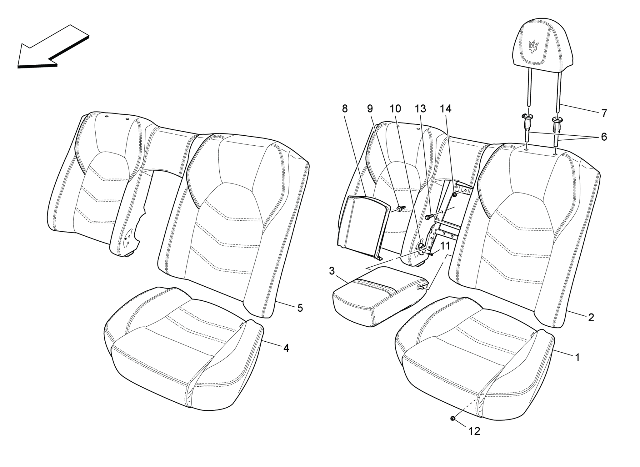 REAR SEATS: TRIM PANELS