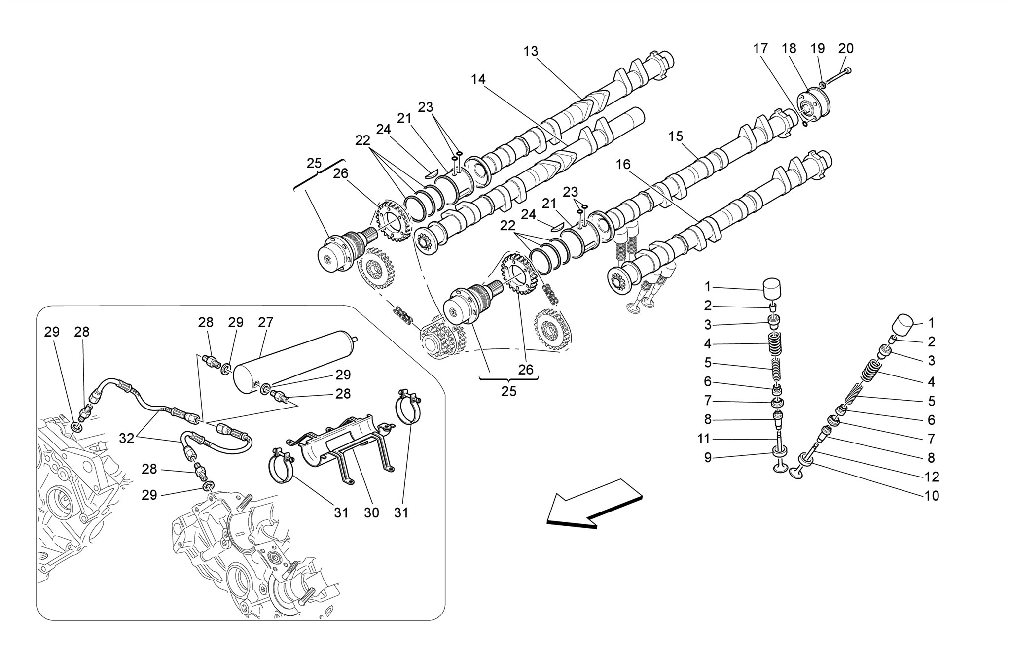 TIMING - SHAFTS AND VALVES