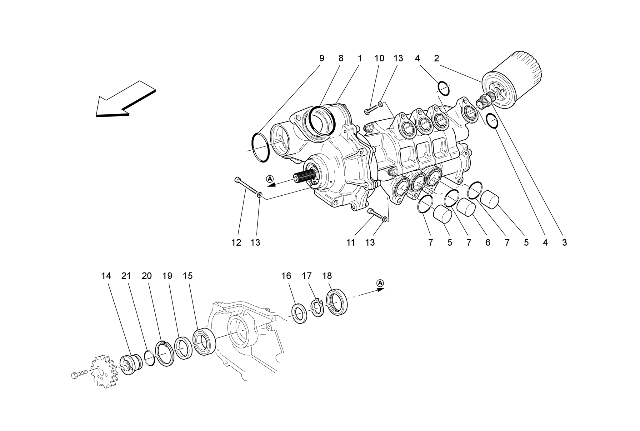 LUBRICATION SYSTEM: PUMP AND FILTER