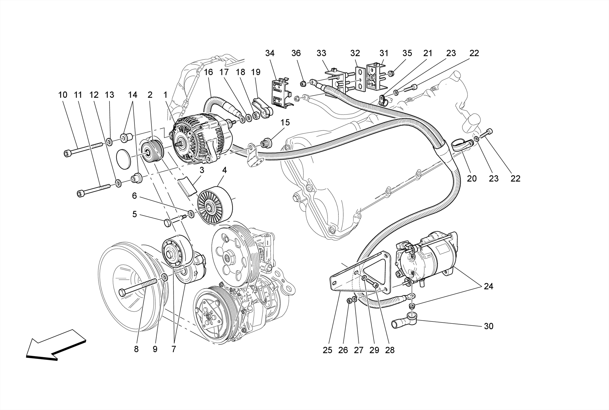 ALTERNATOR AND STARTING MOTOR