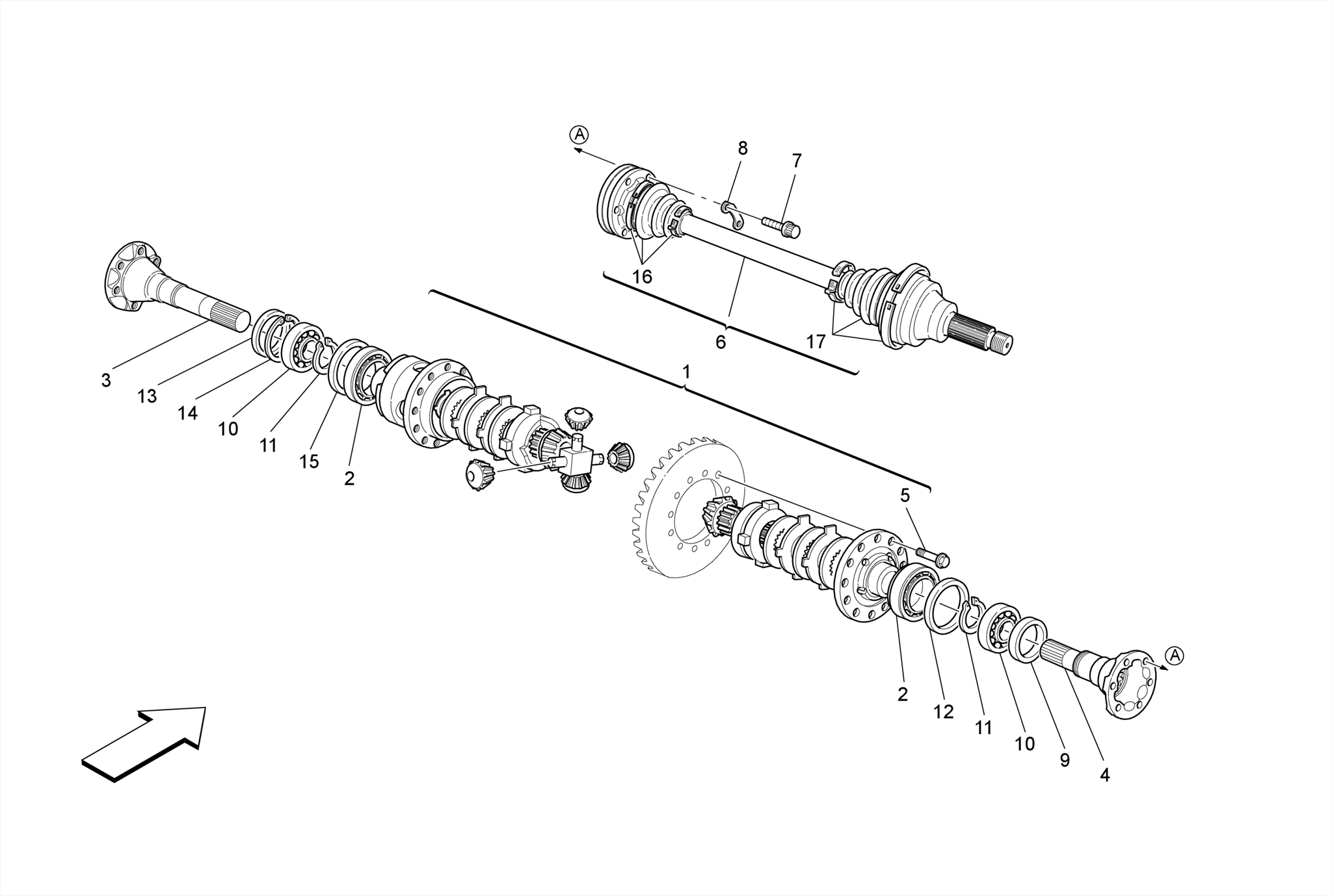 DIFFERENTIAL AND REAR AXLE SHAFTS