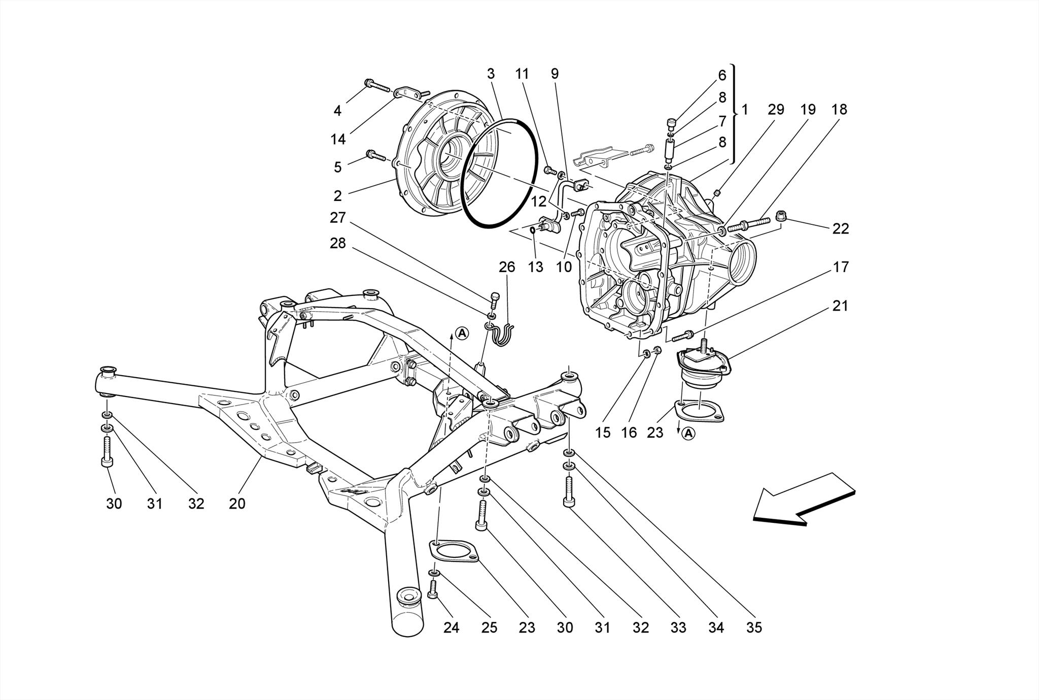 DIFFERENTIAL BOX AND REAR UNDERBODY