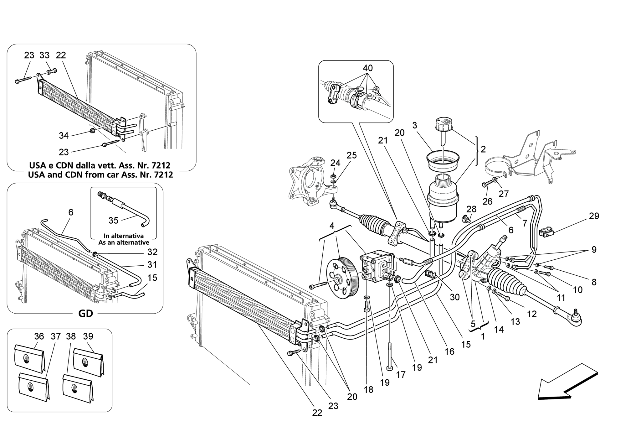 STEERING RACK AND HYDRAULIC STEERING PUMP