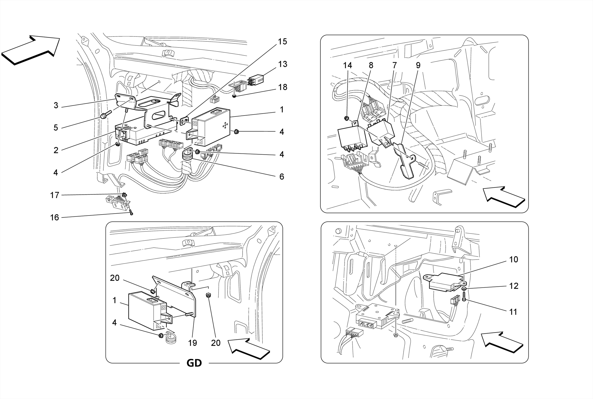 PASSENGER COMPARTMENT CONTROL UNITS