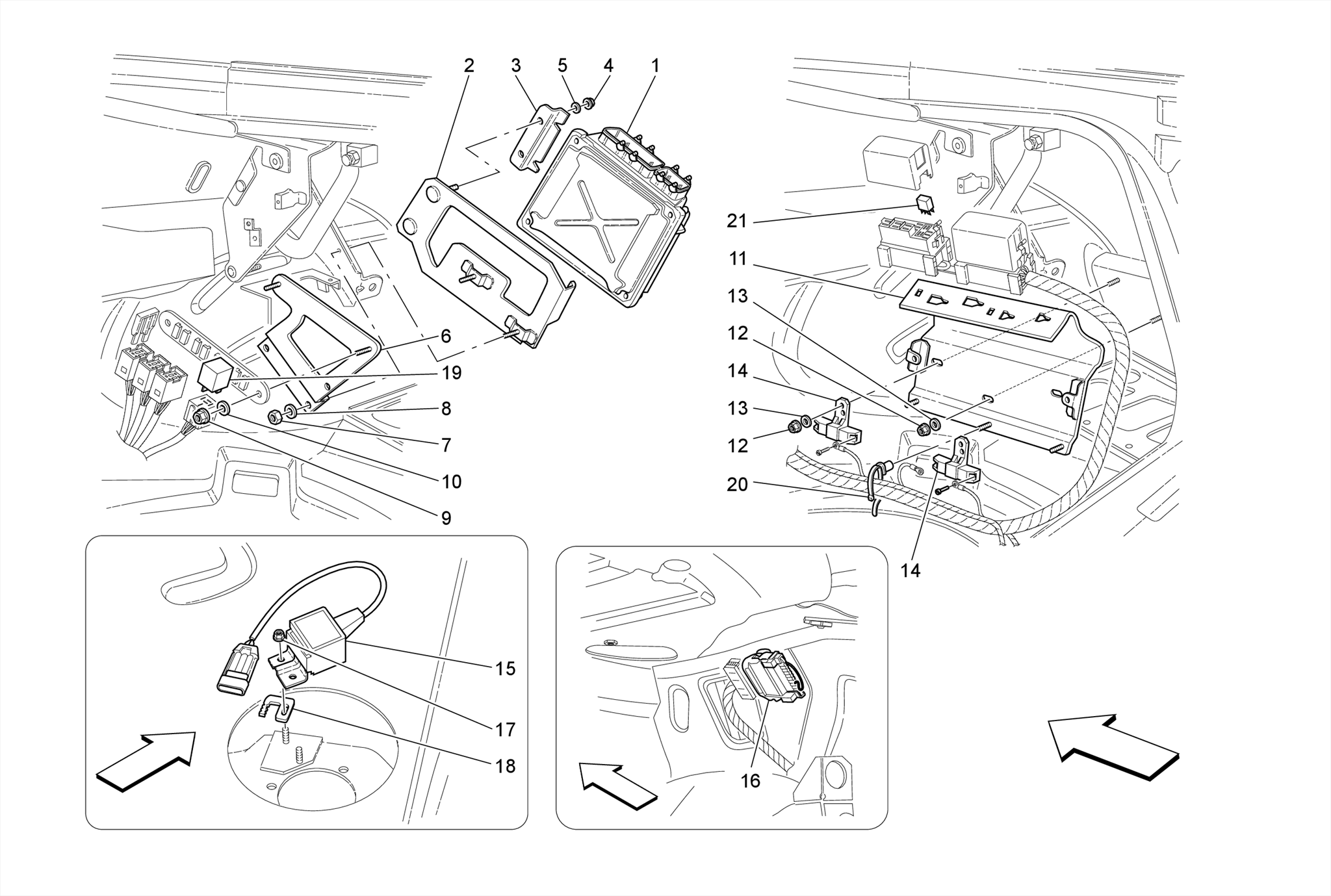 TRUNK COMPARTMENT CONTROL UNITS