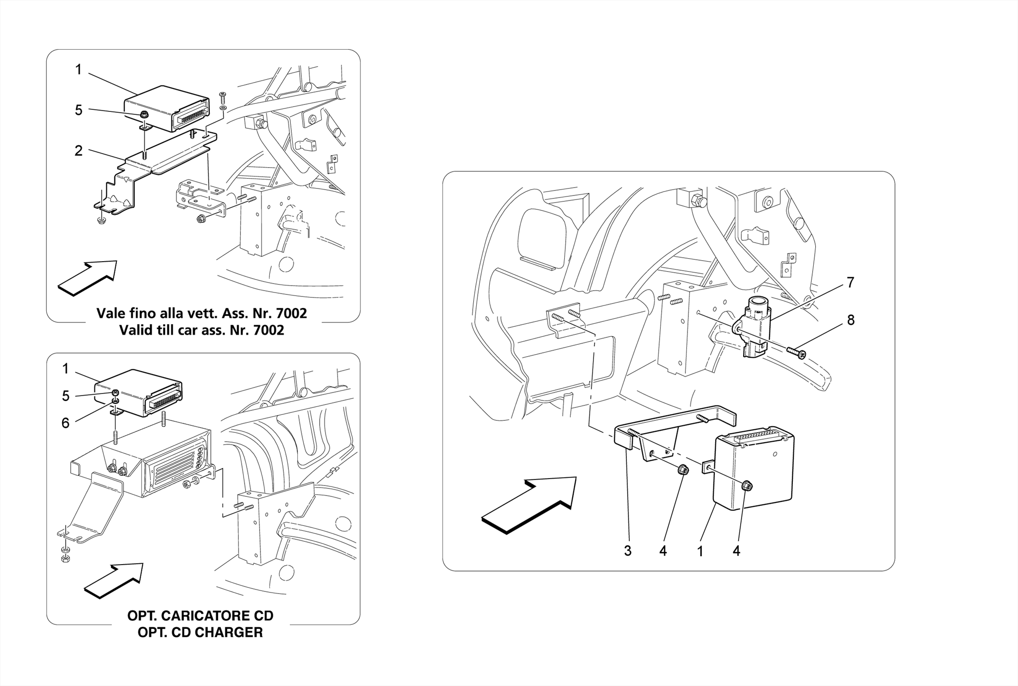 TRUNK COMPARTMENT CONTROL UNITS