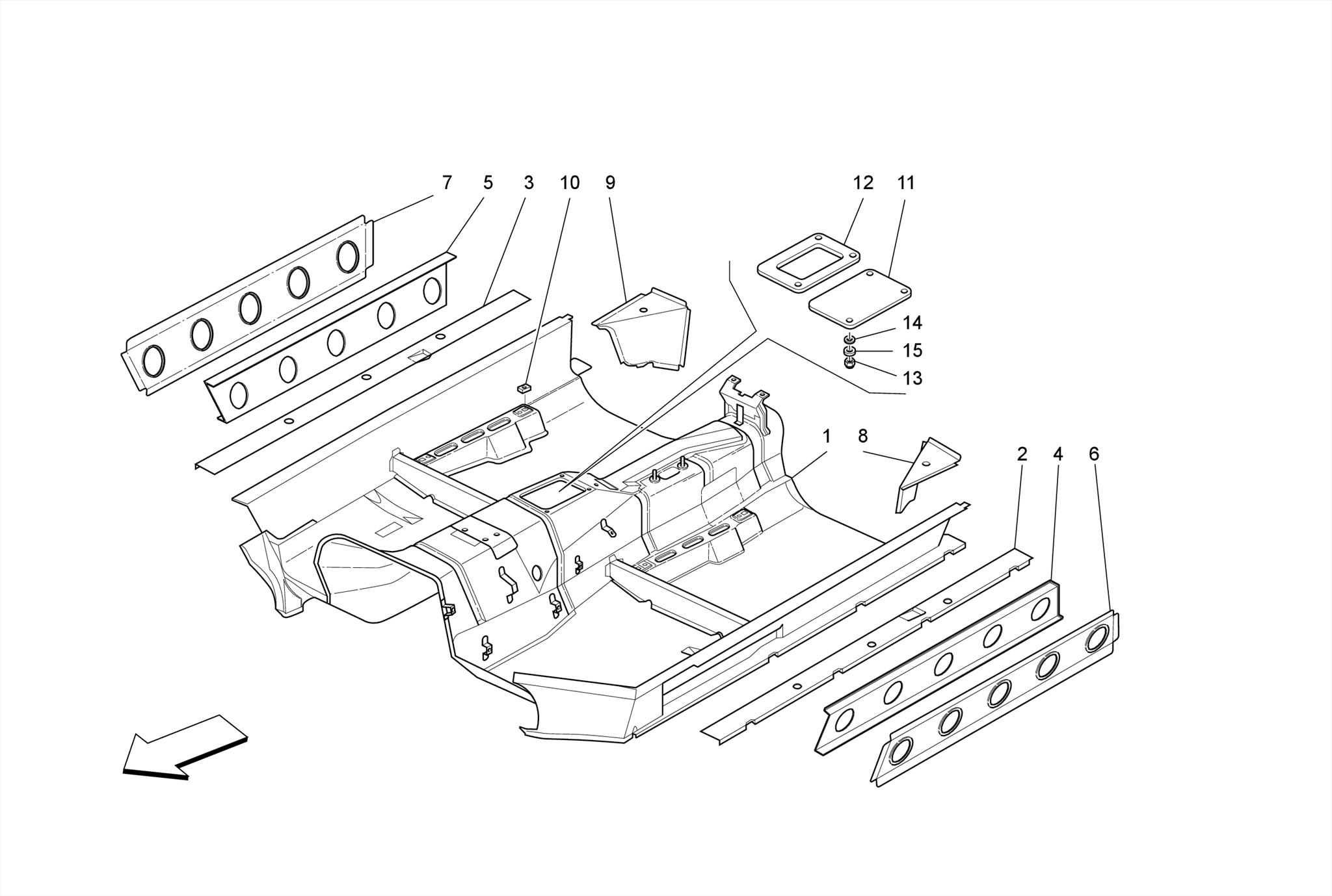 CENTRAL STRUCTURAL FRAMES AND SHEET PANELS