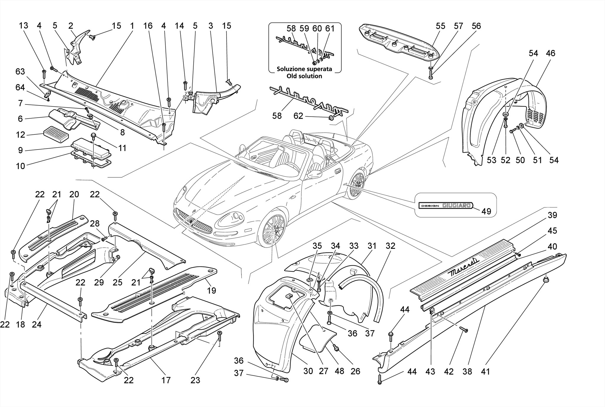 SHIELDS, TRIMS AND COVERING PANELS