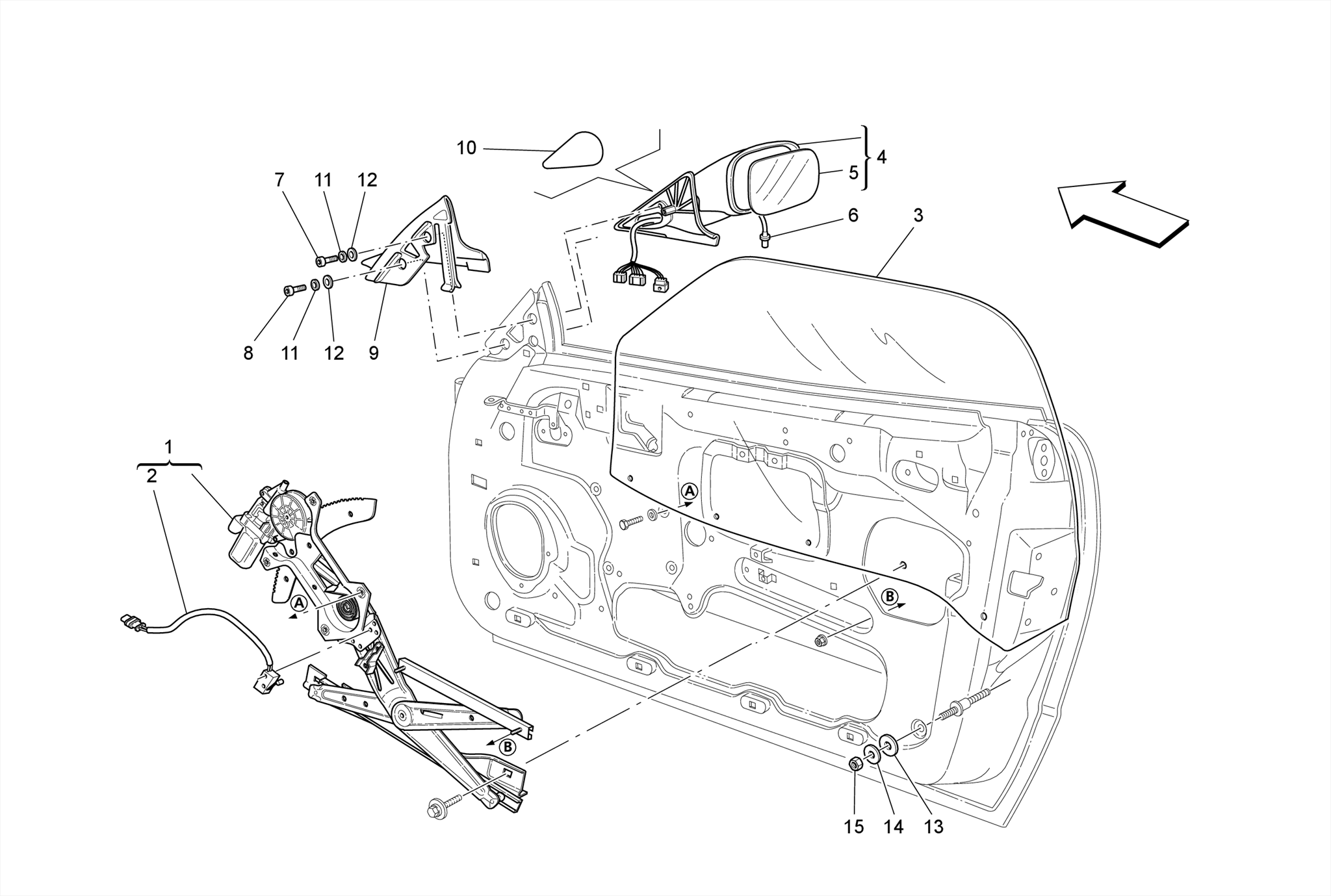 GLASS LIFT AND EXTERNAL REAR-VIEW MIRRORS