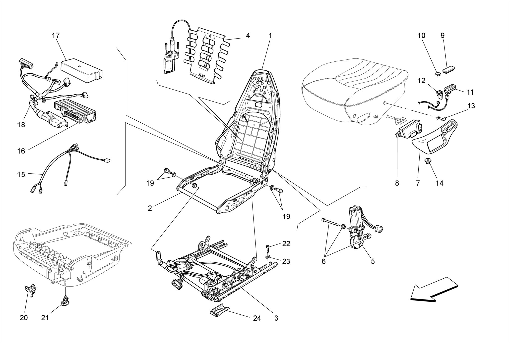 FRONT SEATS: MECHANICS AND ELECTRONICS