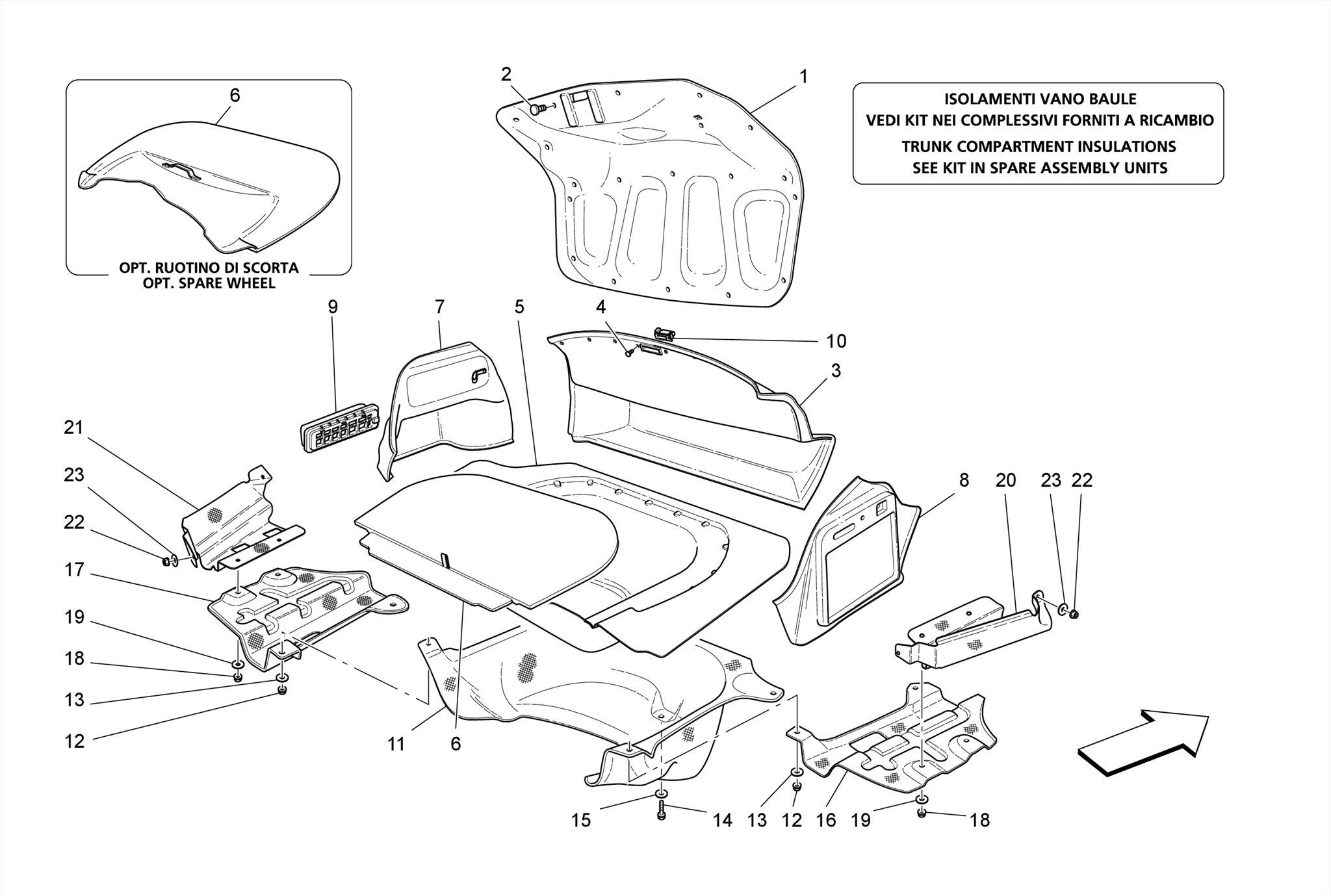 TRUNK HOOD COMPARTMENT TRIMS