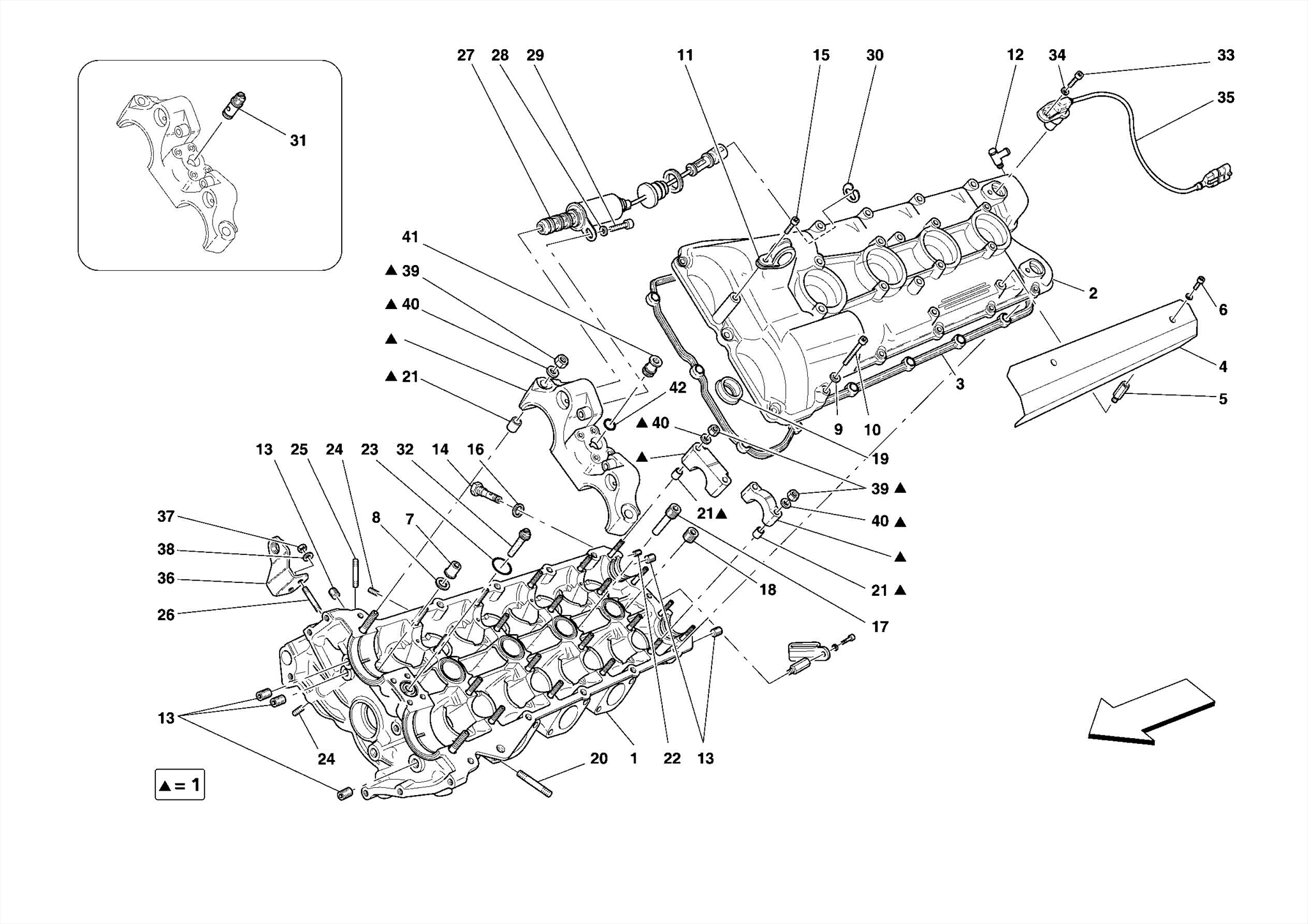 0004 - LEFT HAND CYLINDER HEAD