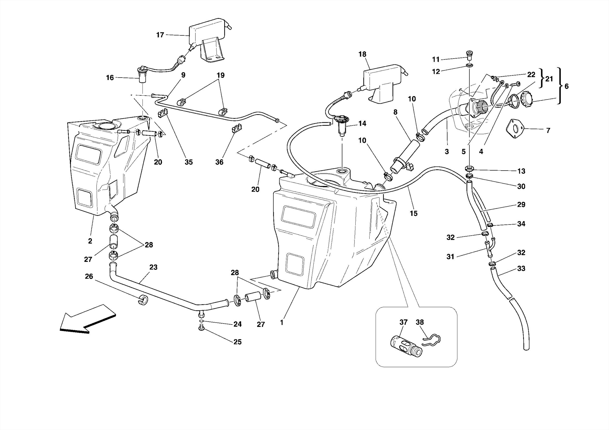 0010 - FUEL TANKS AND FILLER NECK
