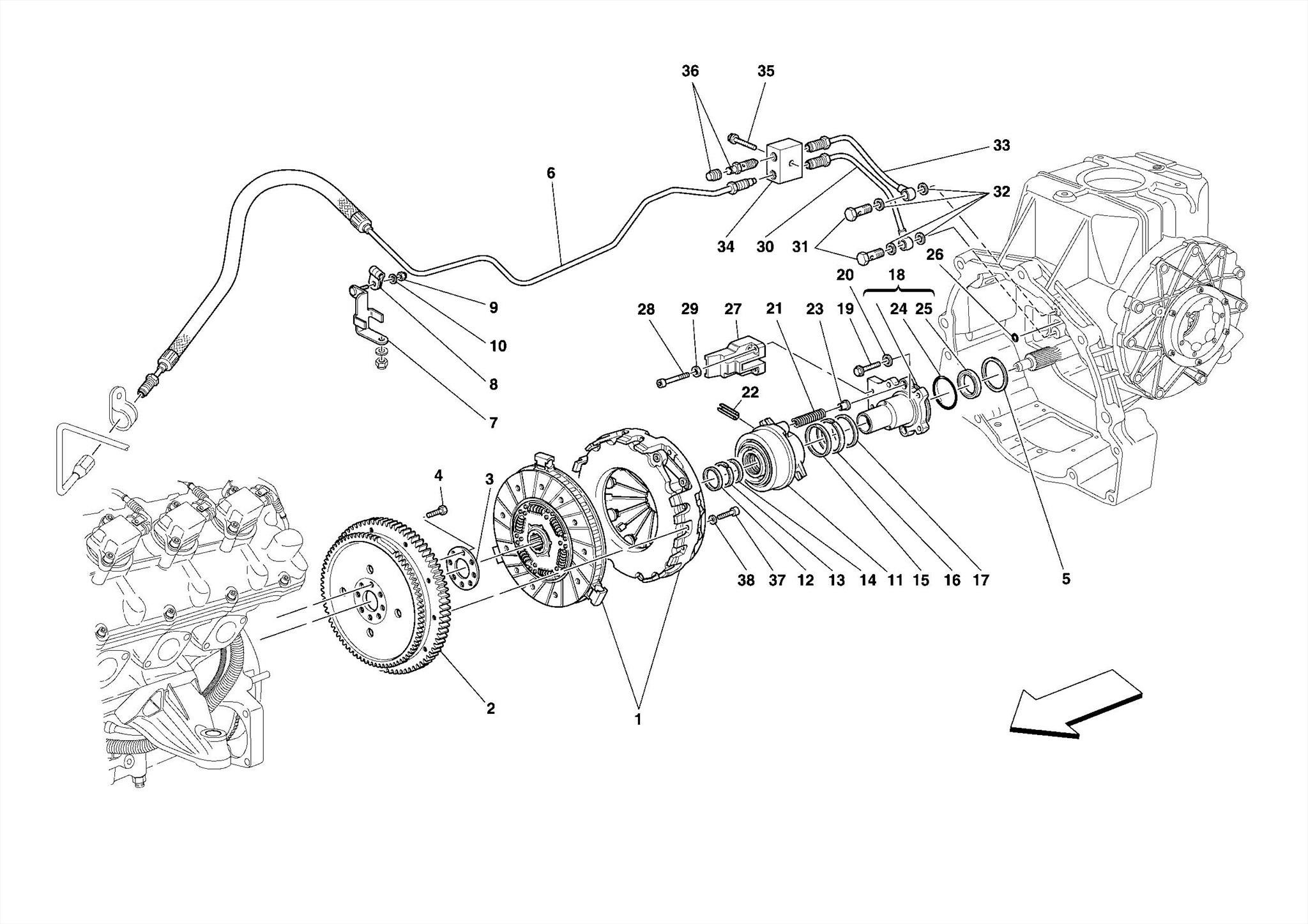 0023 - CLUTCH AND CONTROLS -Not for F1-