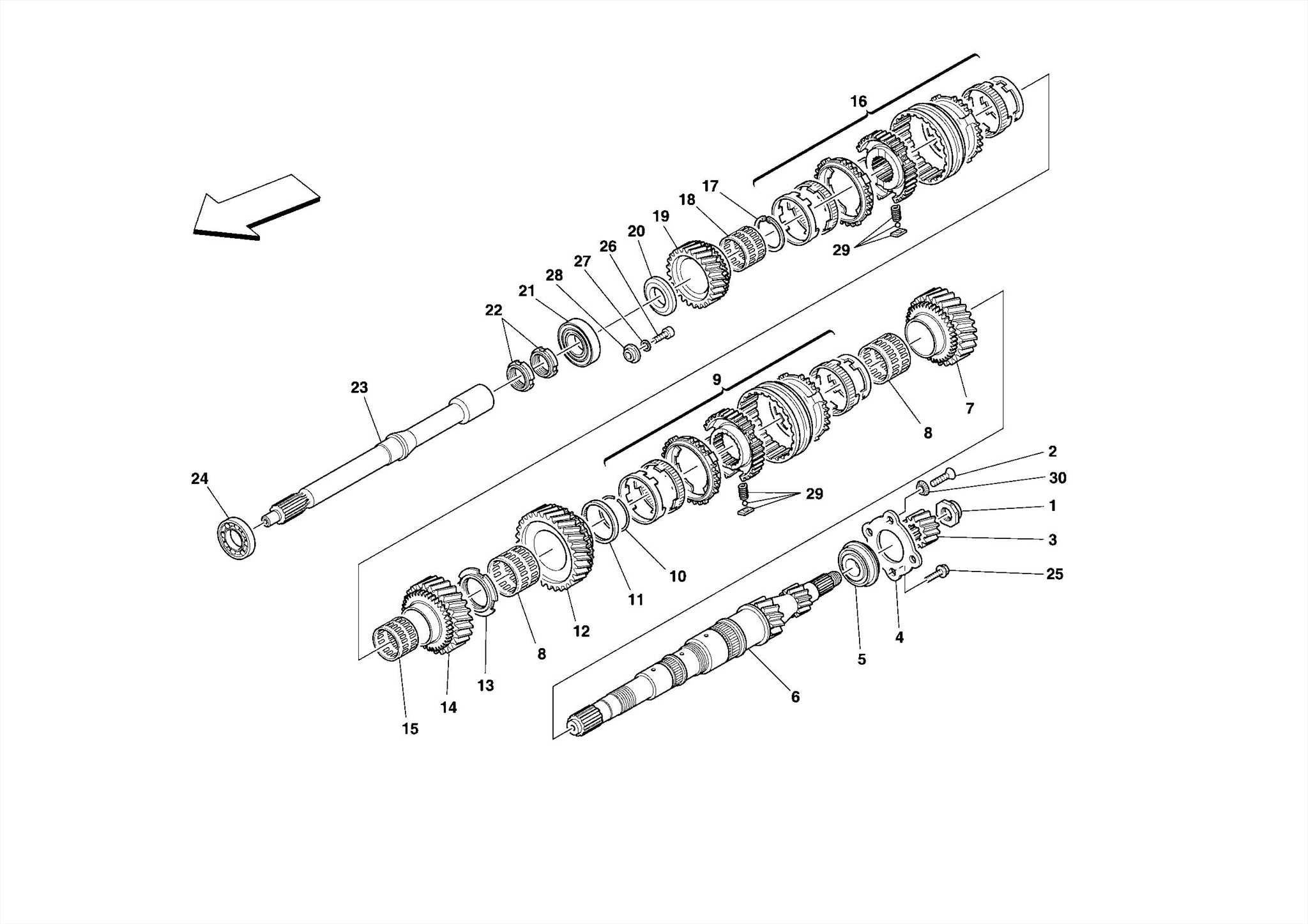 0030 - PRIMARY SHAFT GEARS