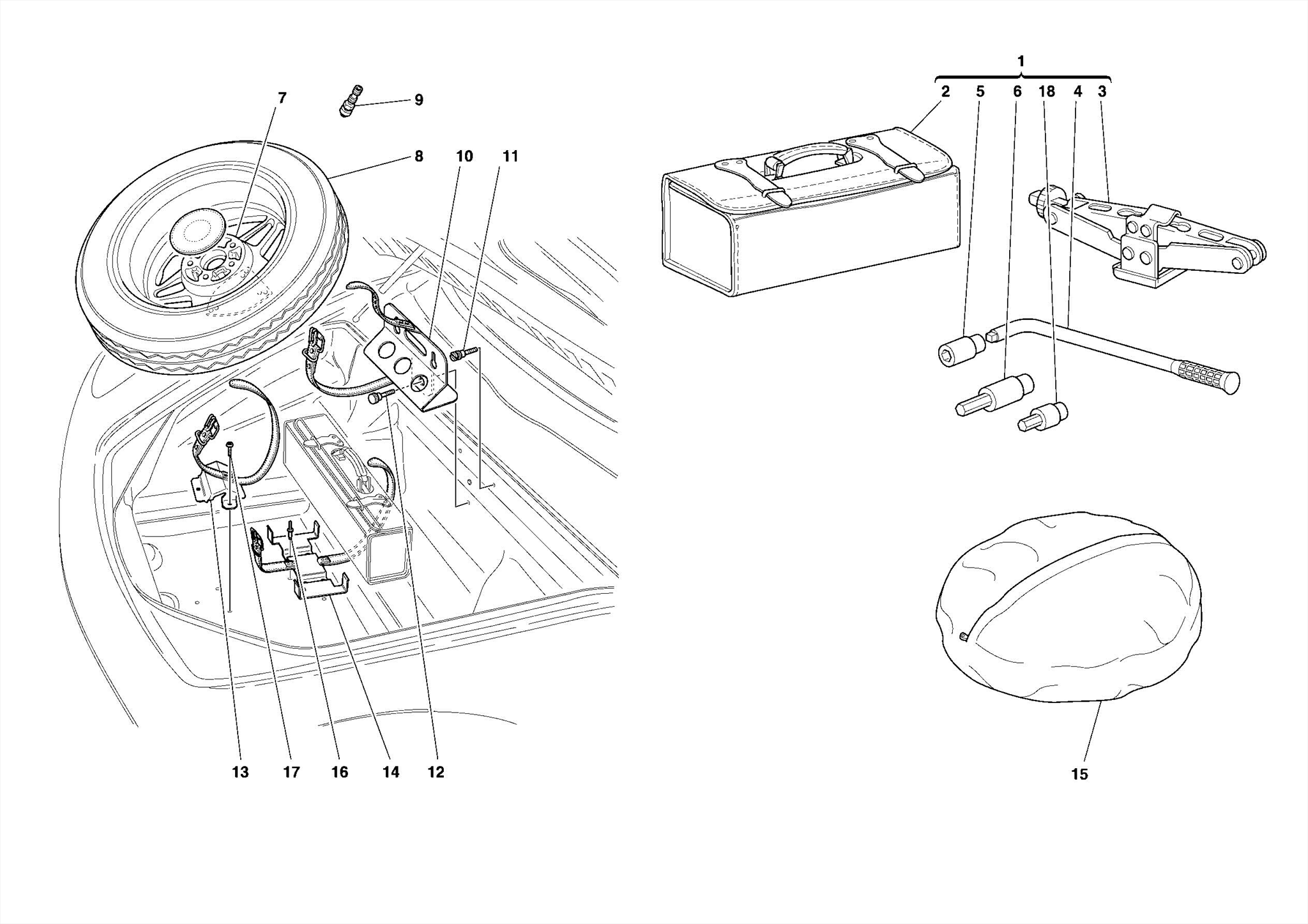0055 - SPARE WHEEL AND TOOLS -OPTIONAL-