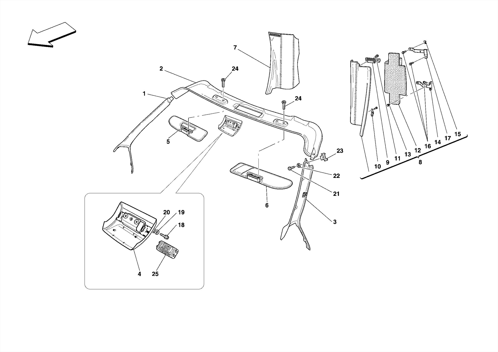 0110 - HEADLINER TRIM AND ACCESSORIES