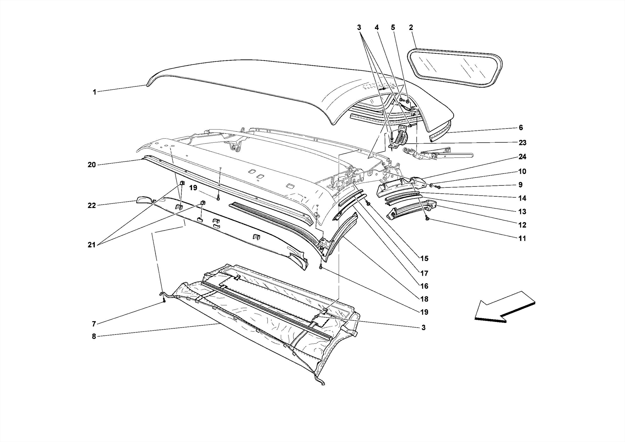 0111 - ROOF CANVAS - SEALS - MOULDINGS