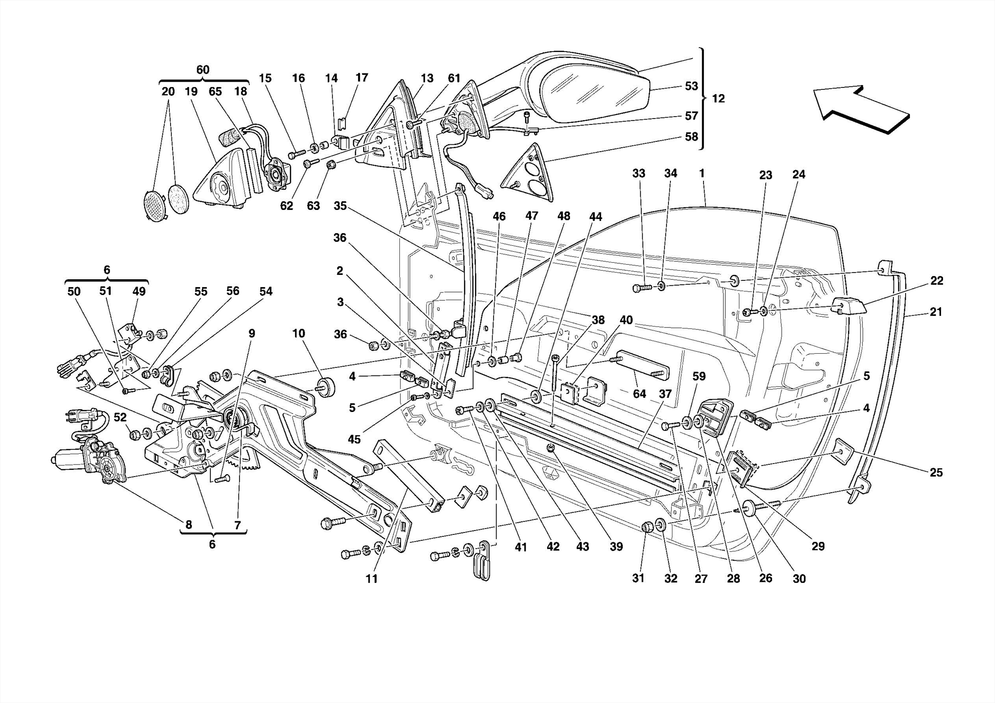 0125 - DOORS - POWER WINDOWS AND REAR-VIEW MIRROR