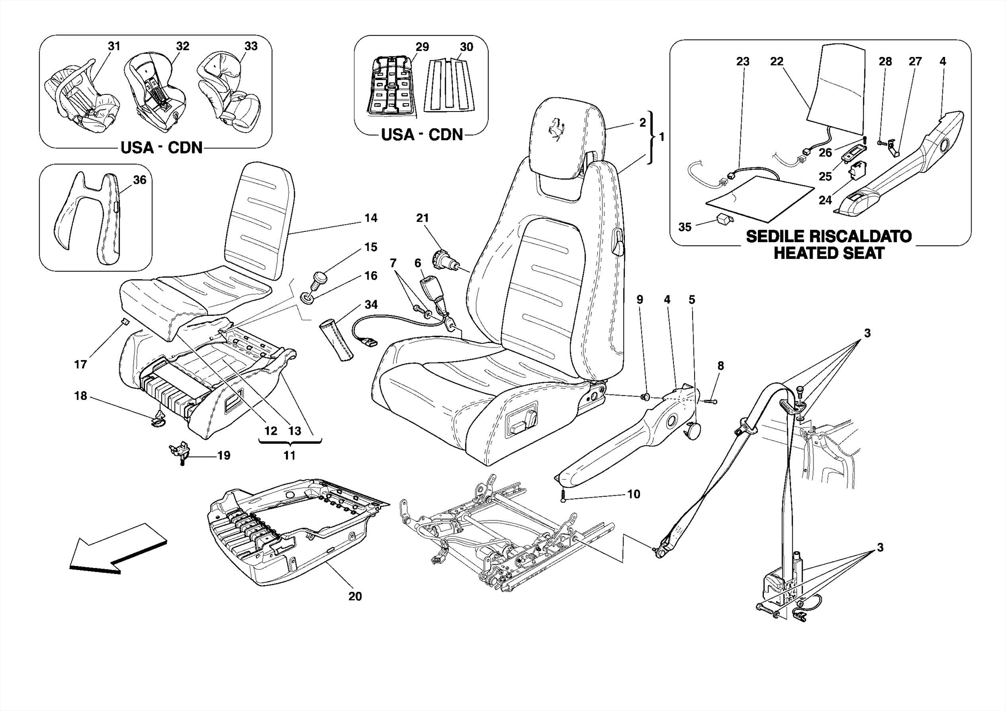 0130 - ELECTRIC SEAT - SEAT BELTS -OPTIONAL