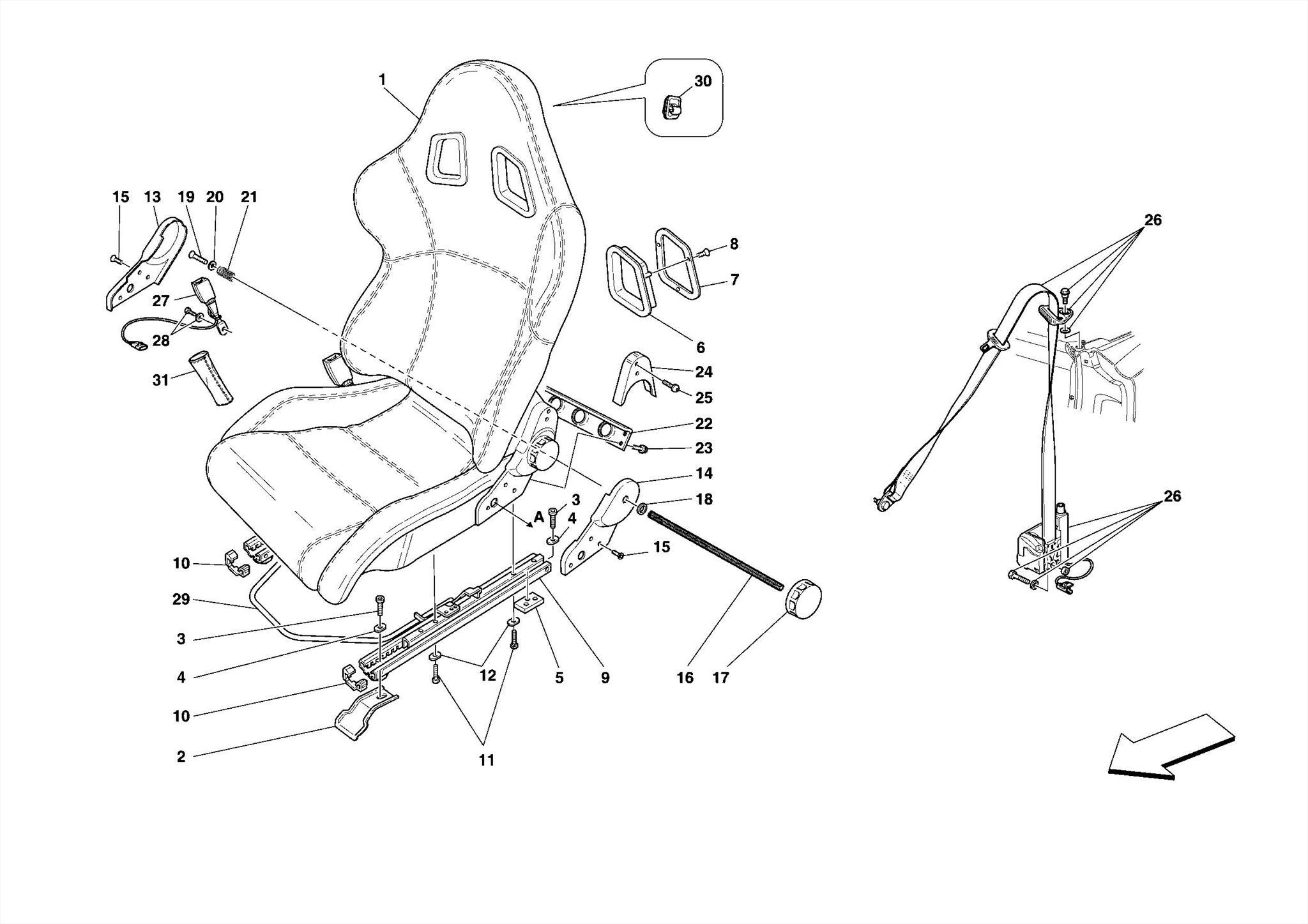 0132 - RACING SEAT- OPTIONAL -Sparco-