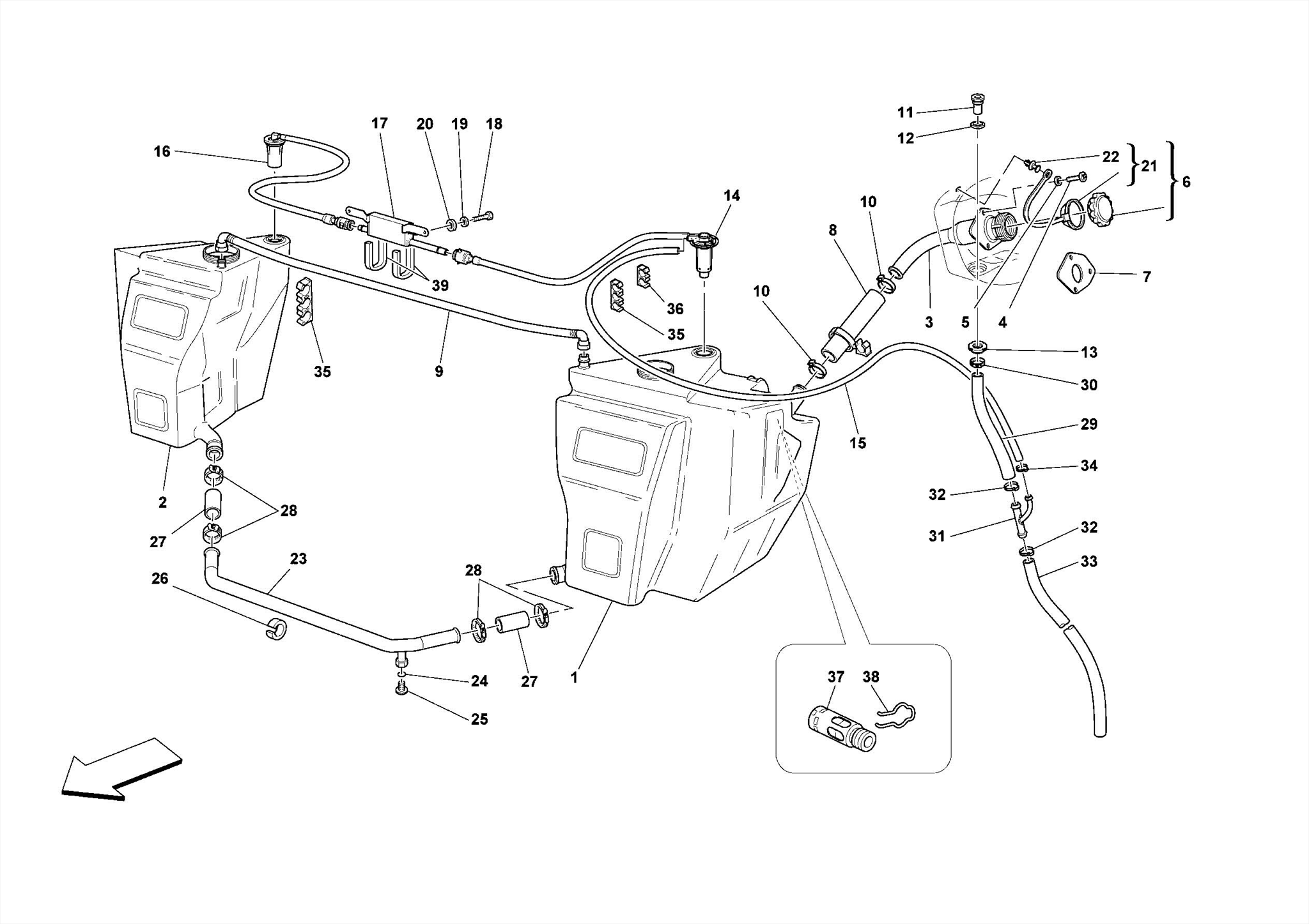 0010 - FUEL TANKS AND FILLER NECK