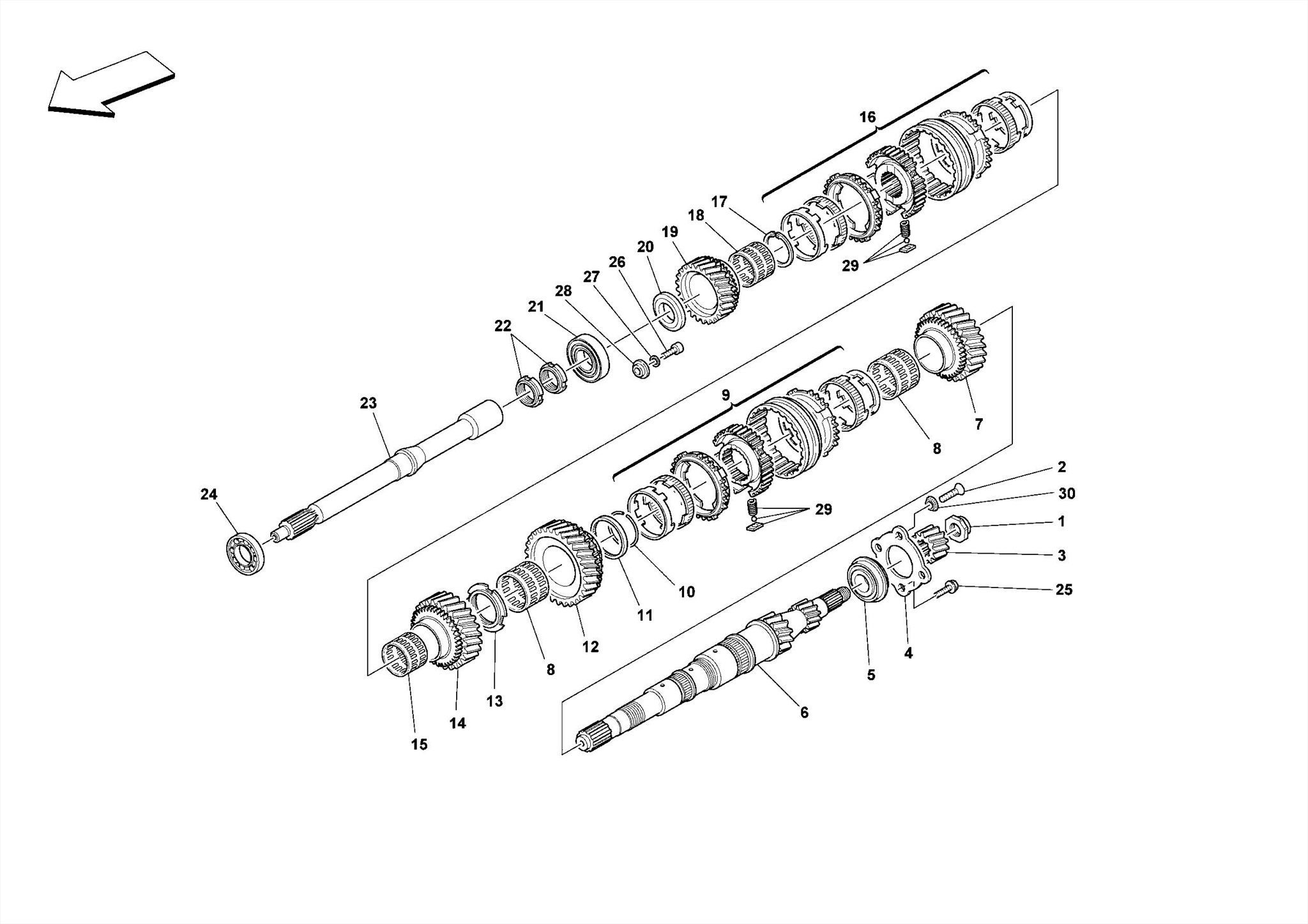 0030 - PRIMARY SHAFT GEARS