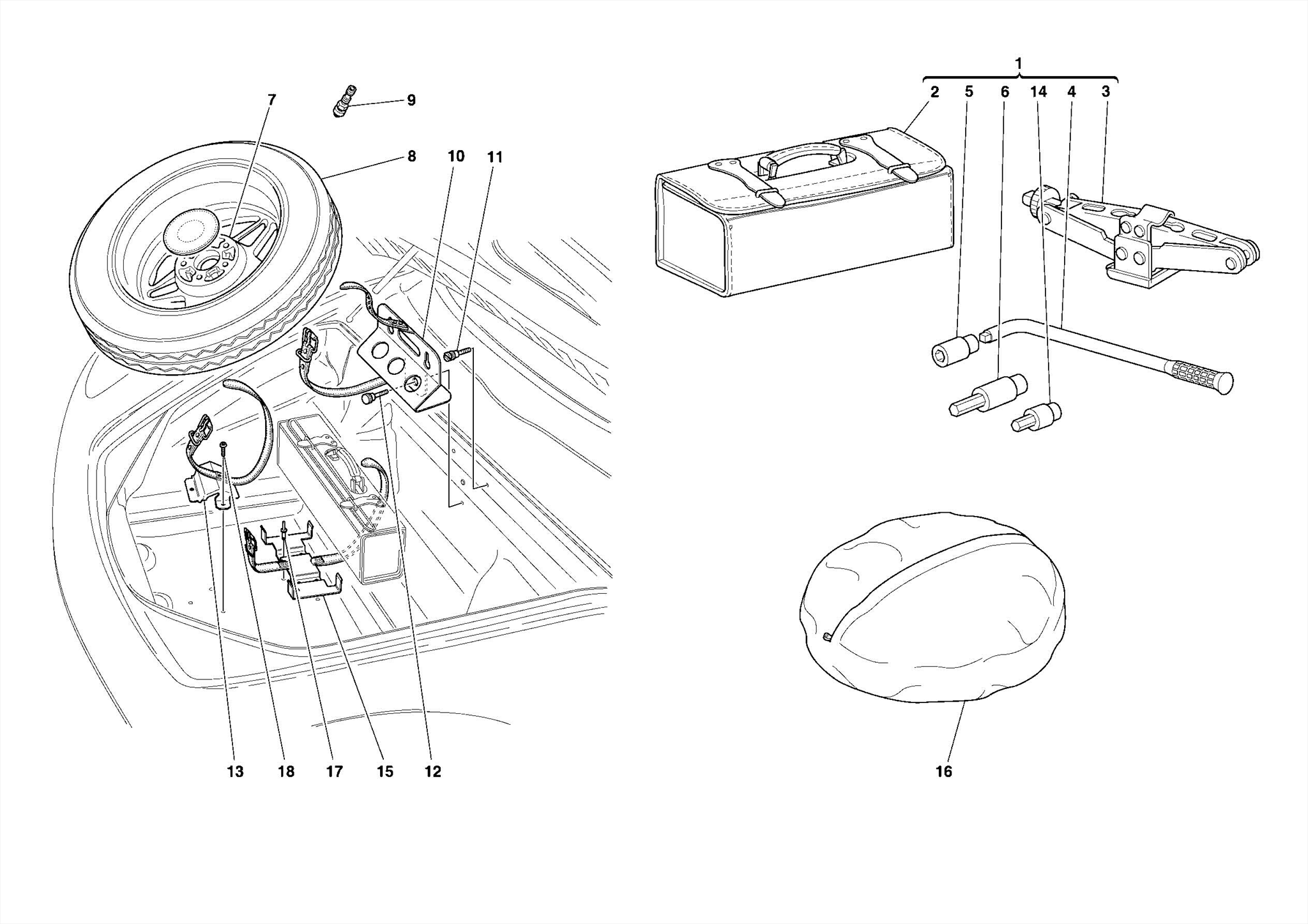 0055 - SPARE WHEEL AND TOOLS -Optional-