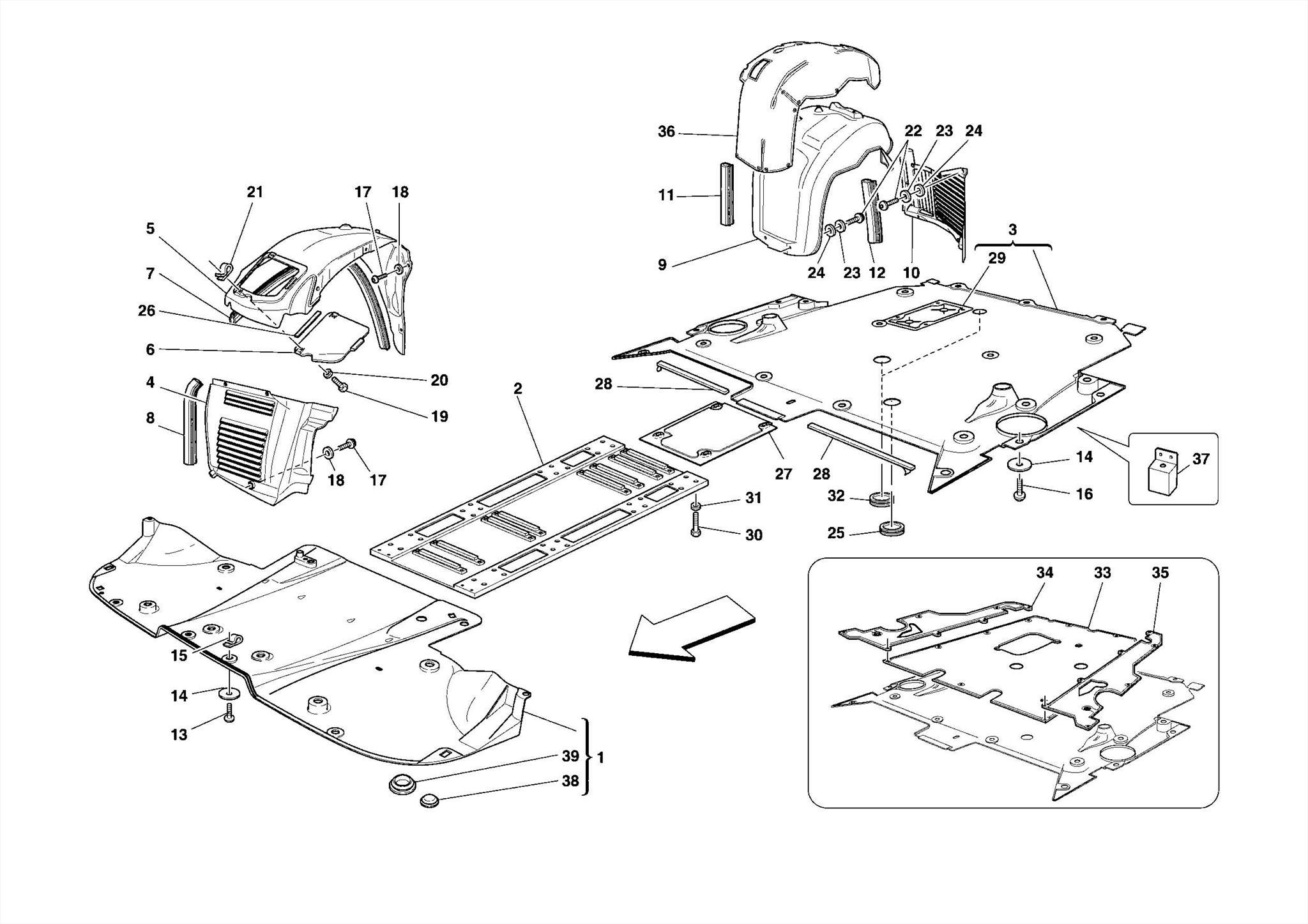 0107 - FLAT UNDERTRAY AND WHEELHOUSES