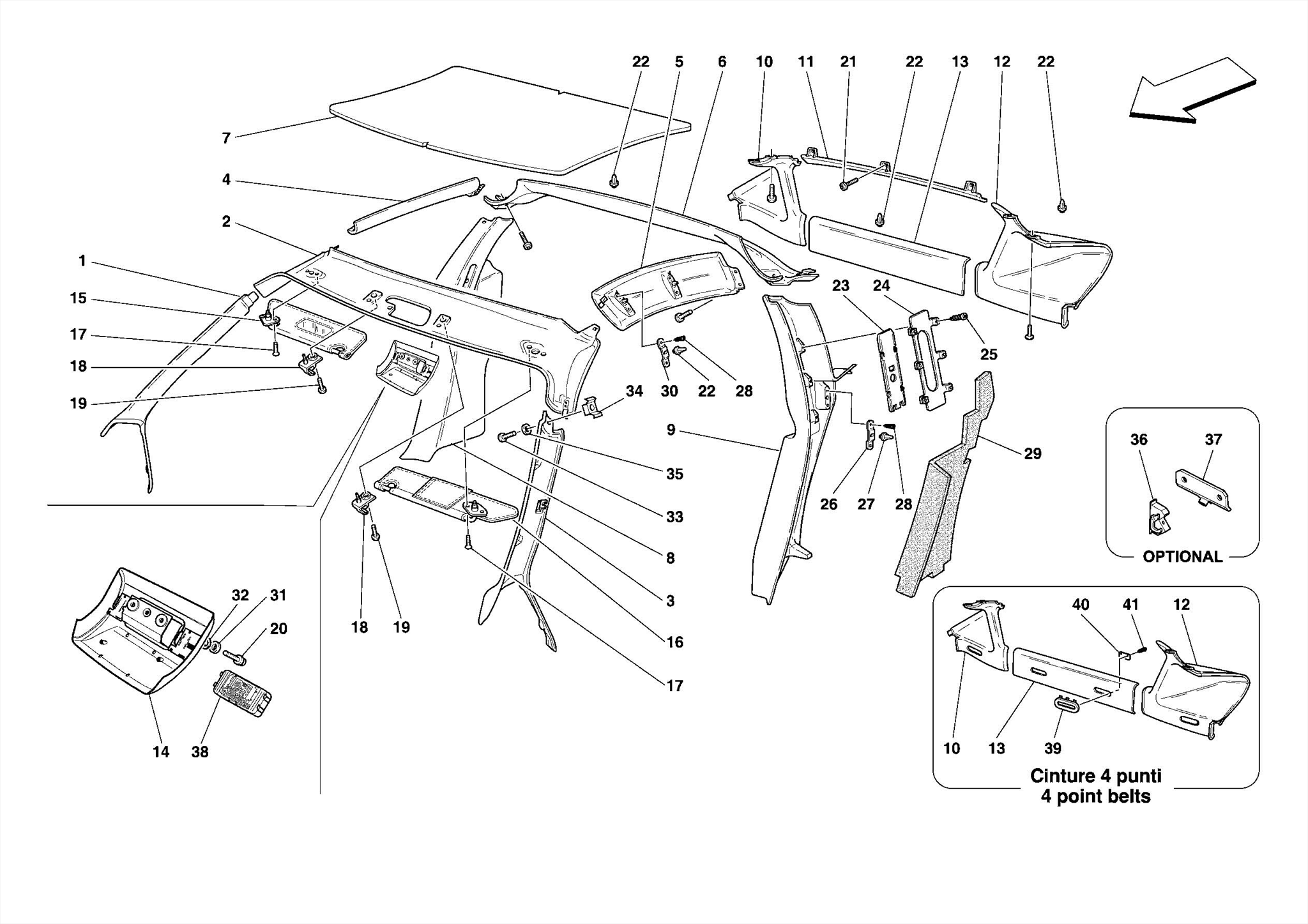 0111 - HEADLINER TRIM AND ACCESSORIES