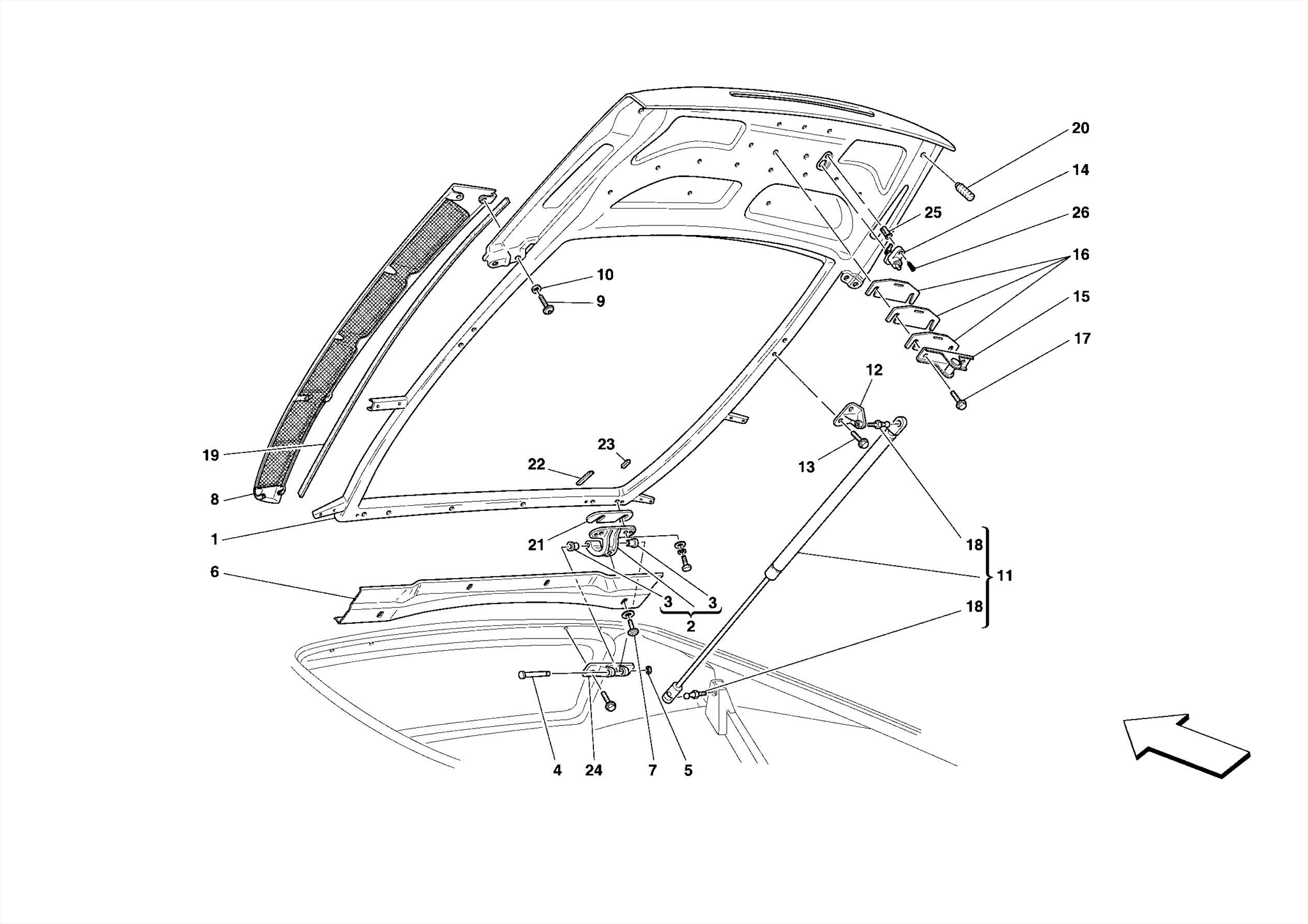 0113 - ENGINE COMPARTMENT LID