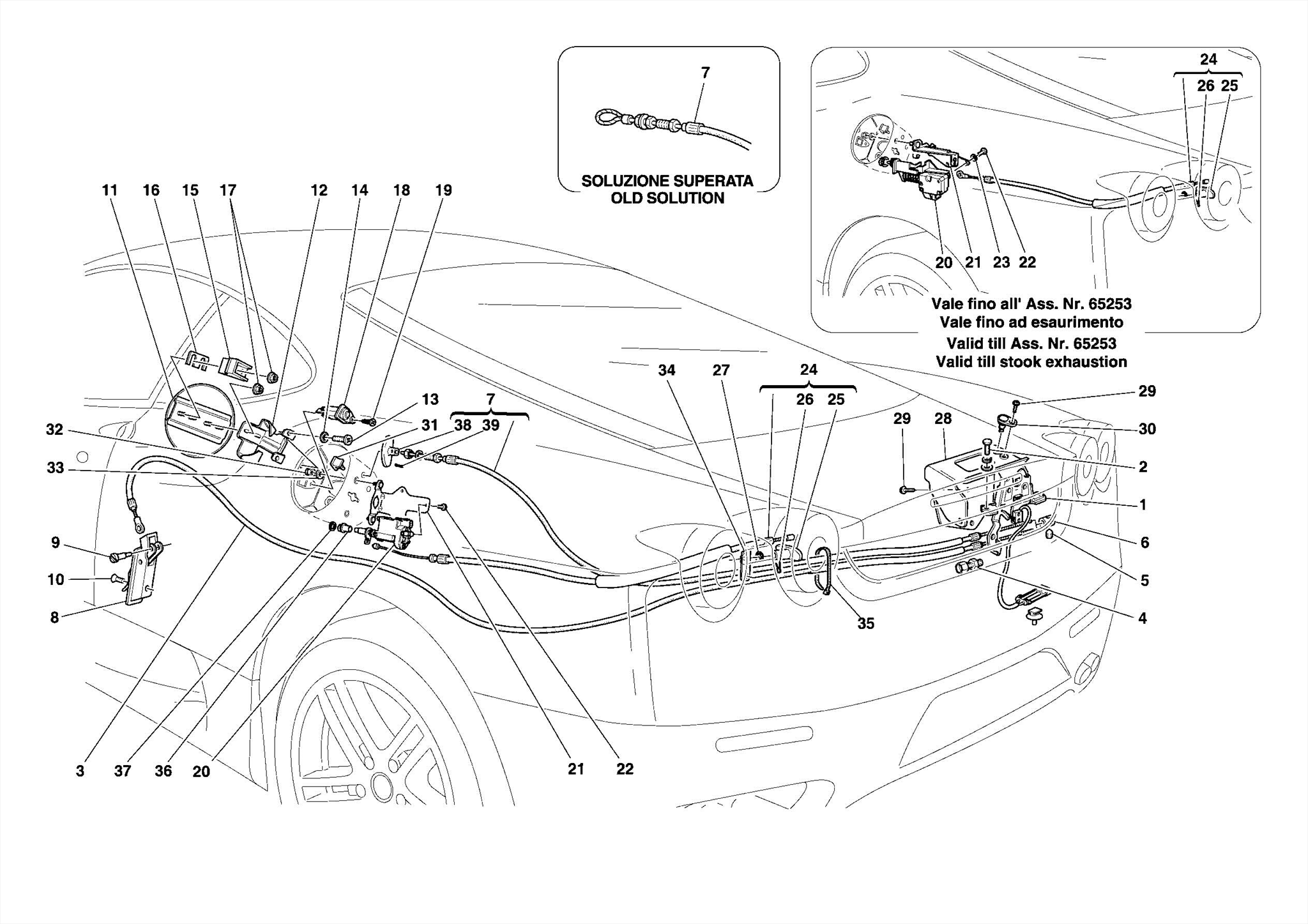 0114 - ENGINE COMPARTMENT LID AND FUEL FILLER FLAP OPENING MECHANISMS