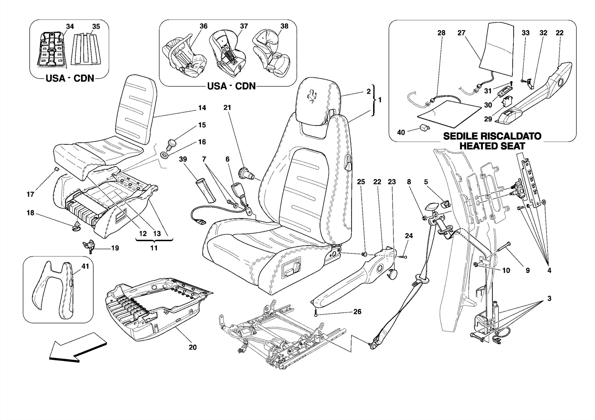 0122 - ELECTRIC SEAT - SEAT BELTS -Optional-