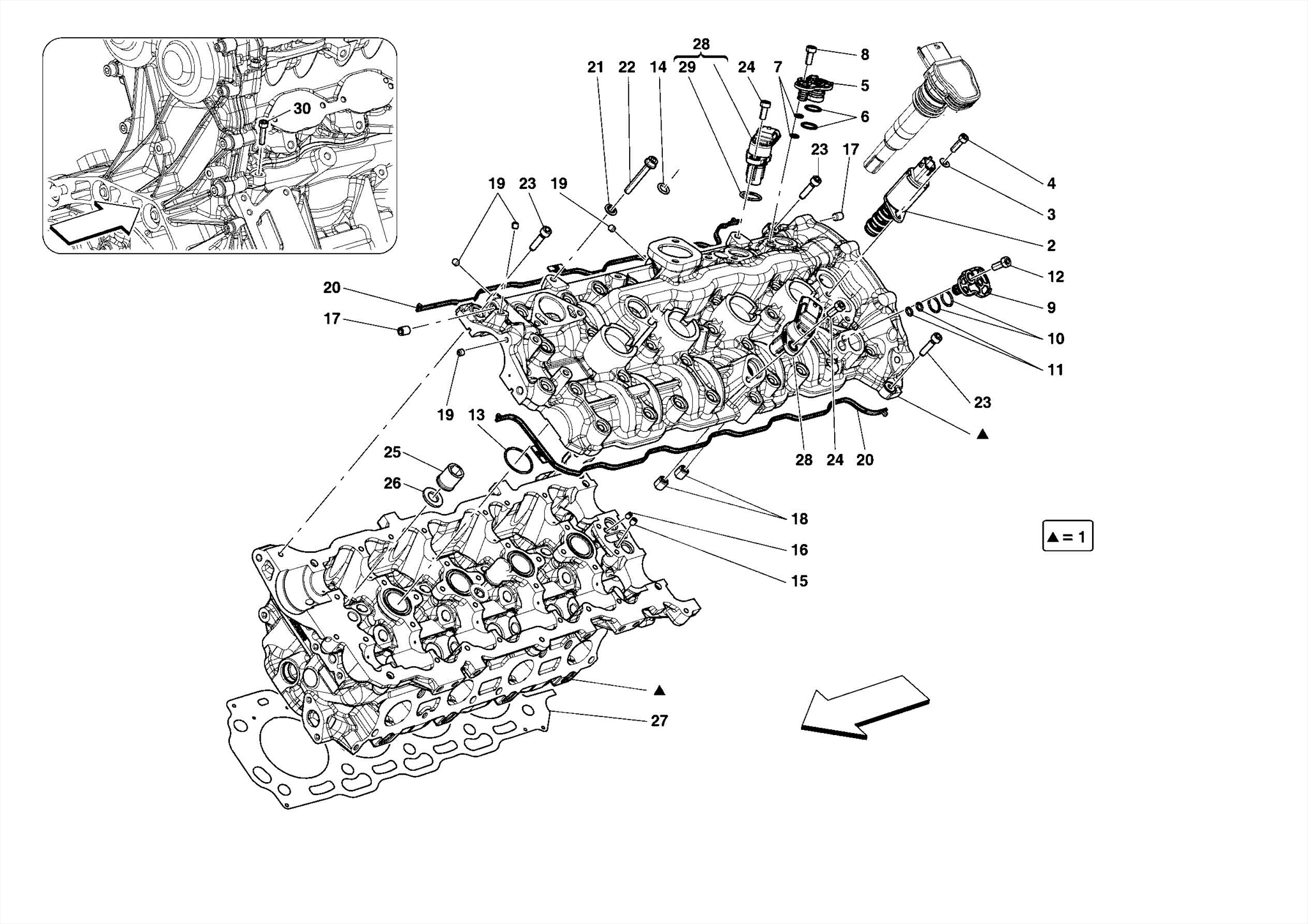 0004 LEFT HAND CYLINDER HEAD