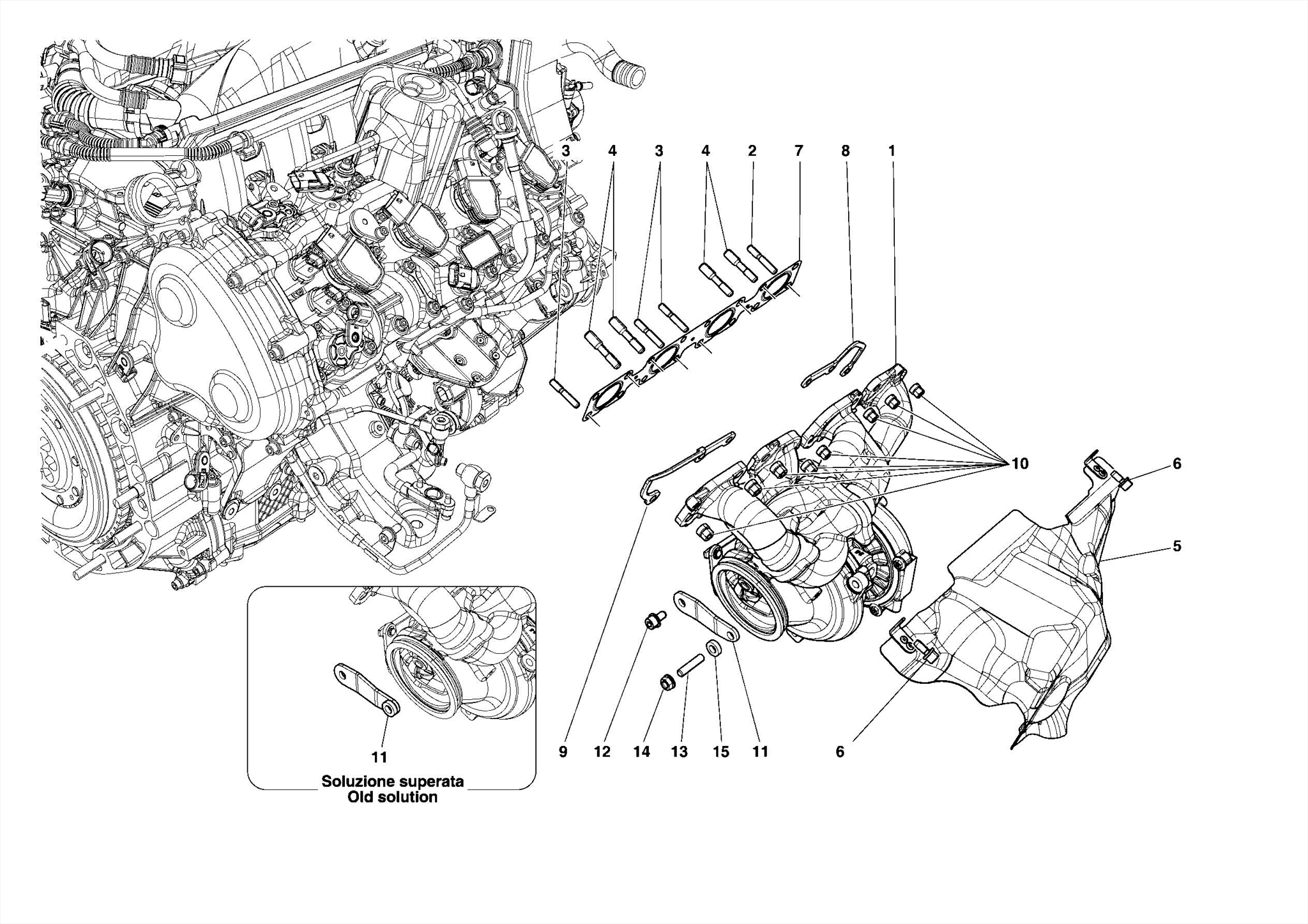 0013 MANIFOLDS, TURBOCHARGING SYSTEM AND PIPES