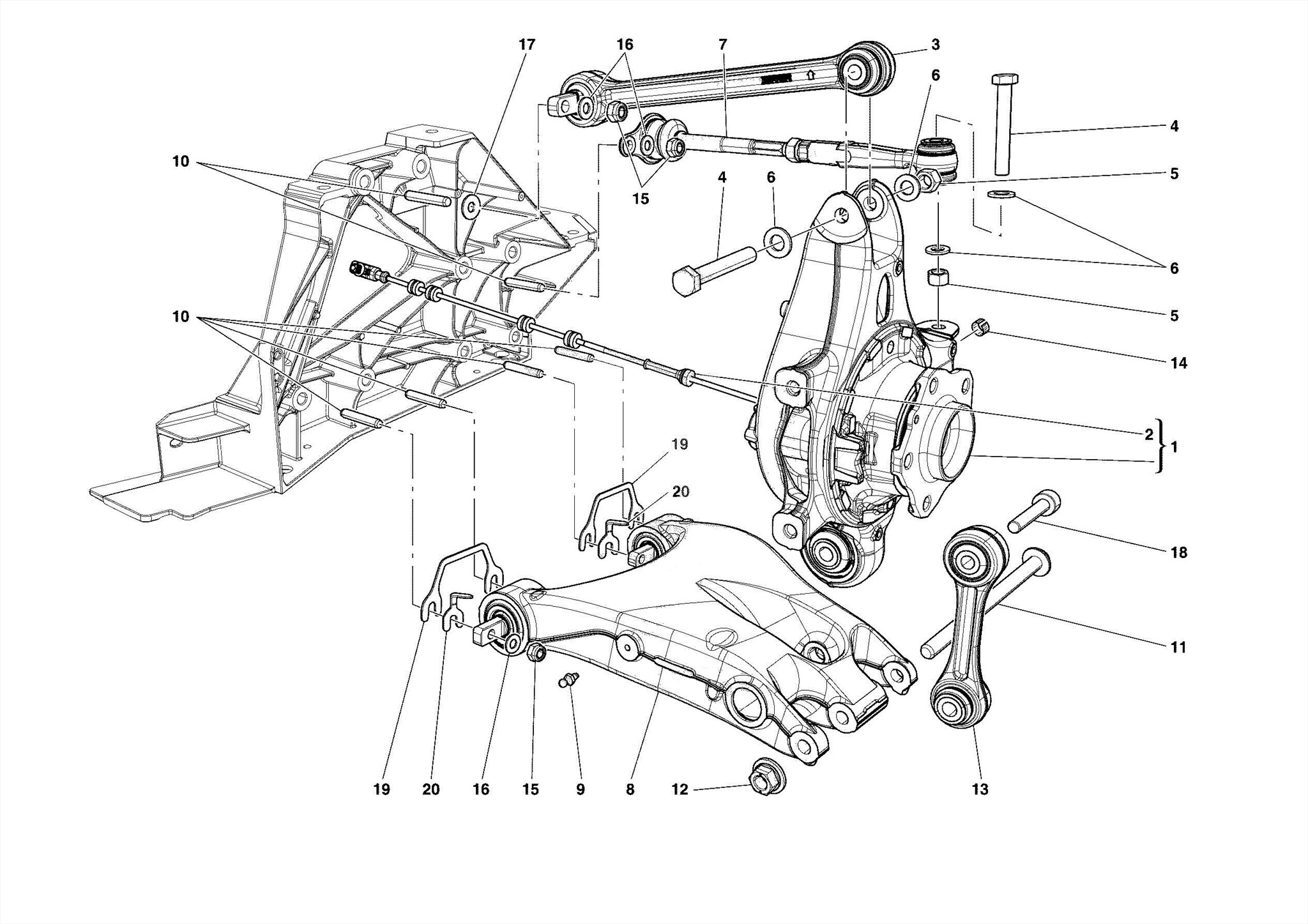 0045 REAR SUSPENSION - ARMS