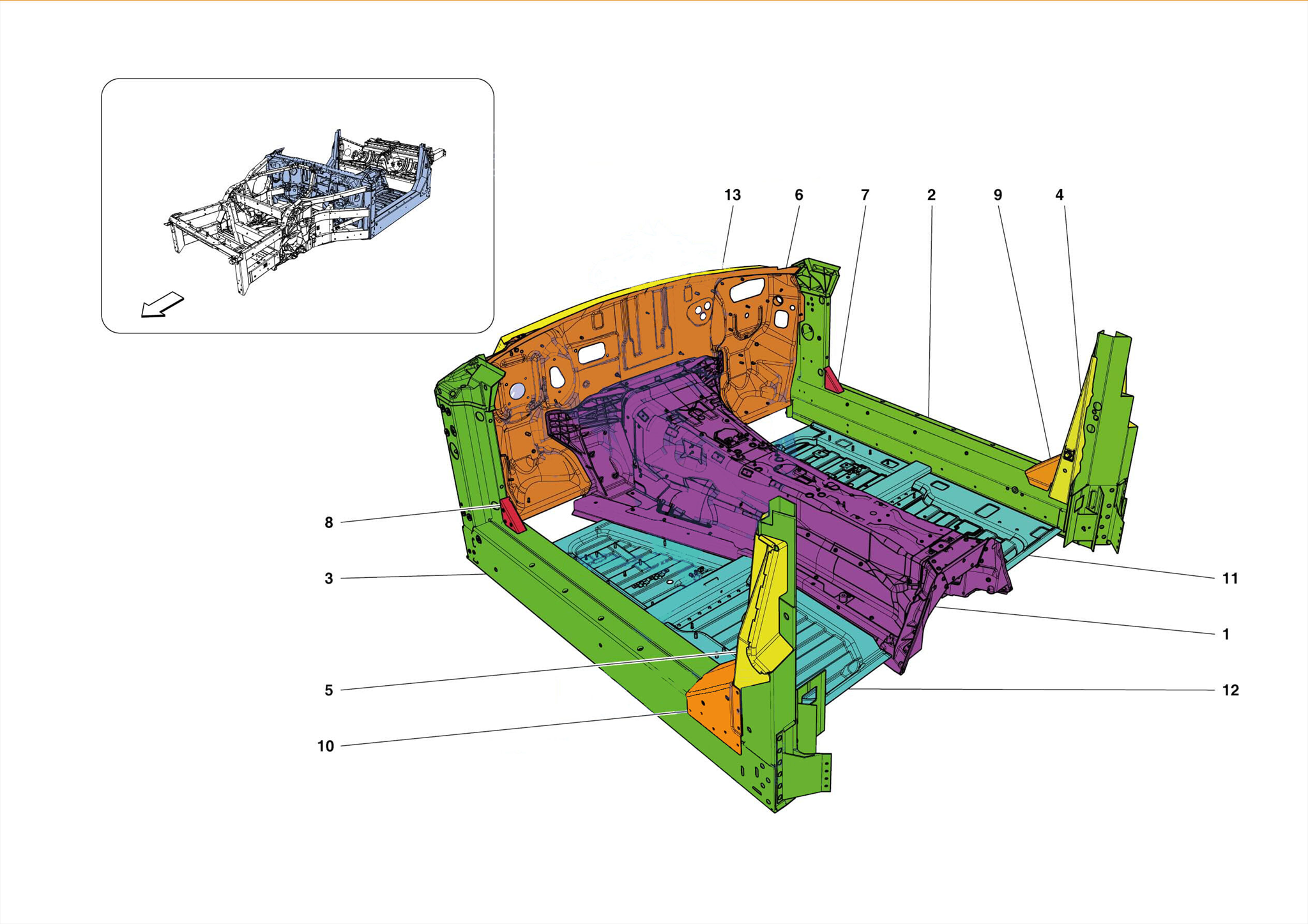 0102 STRUCTURES AND ELEMENTS, CENTRE OF VEHICLE