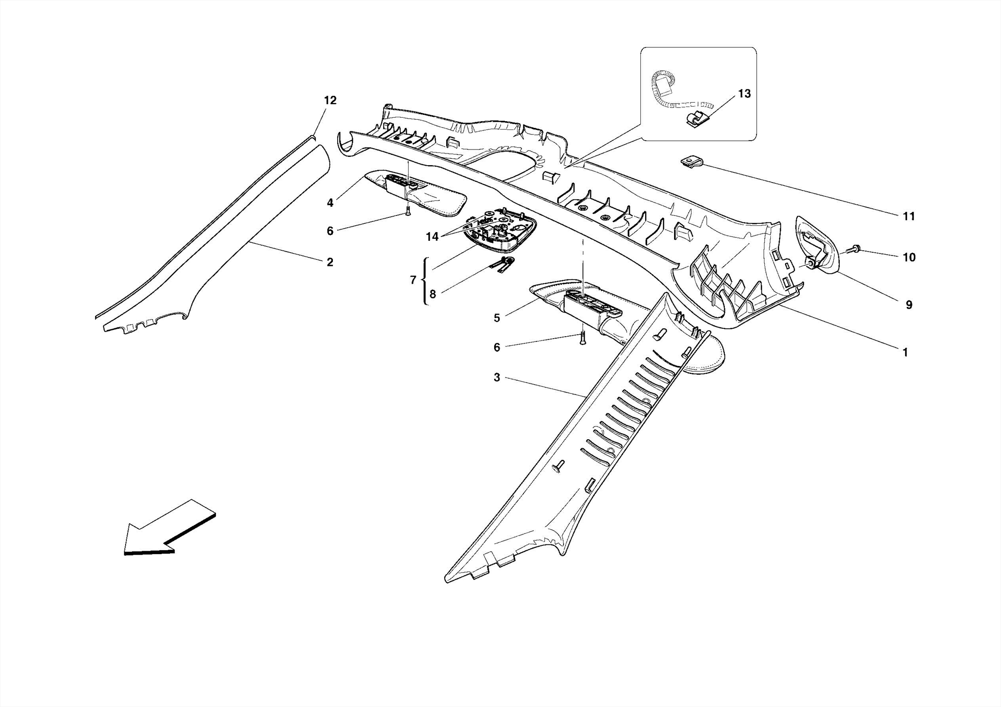 0109 HEADLINER TRIM AND ACCESSORIES