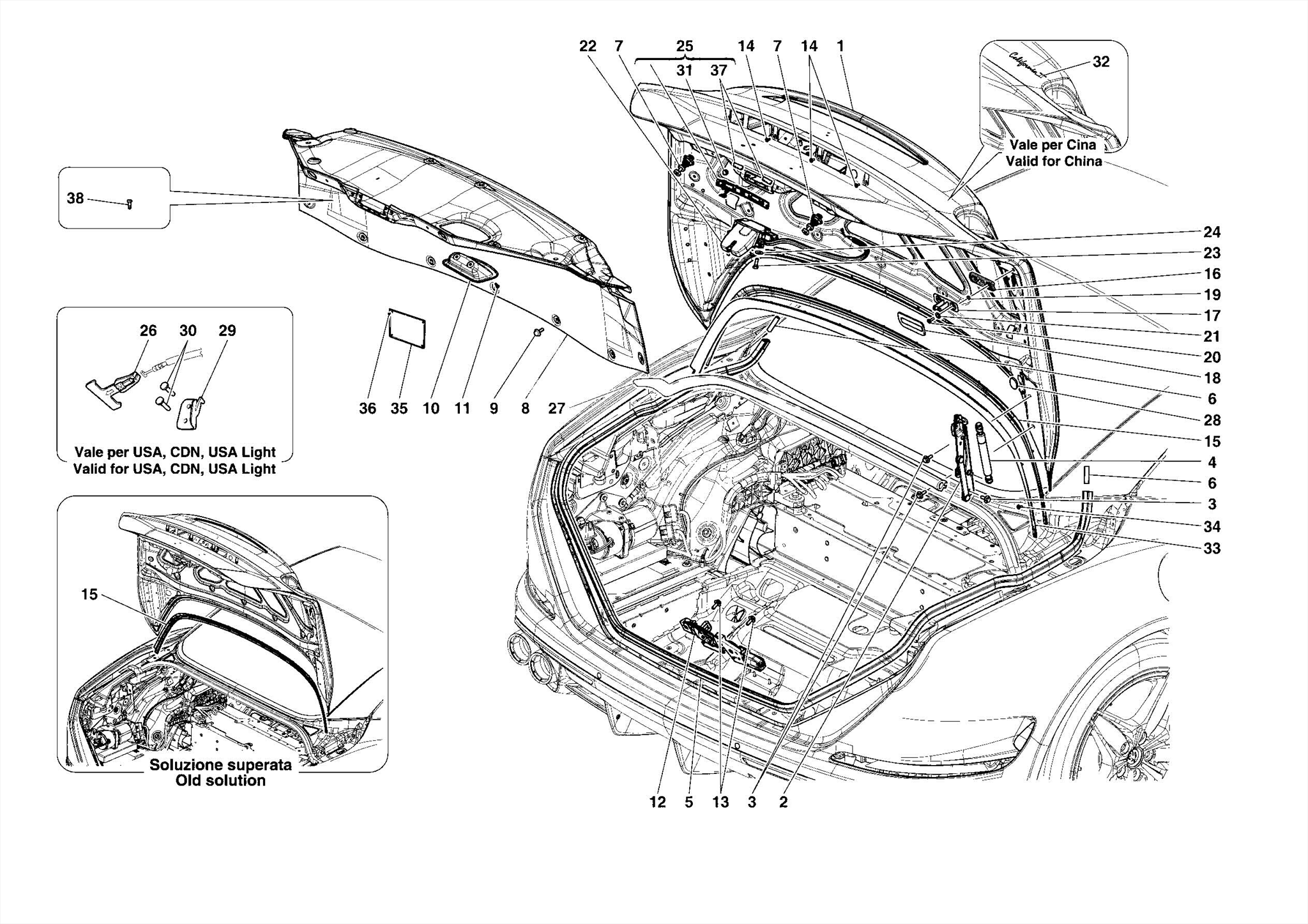 0116 REAR LID AND OPENING MECHANISM