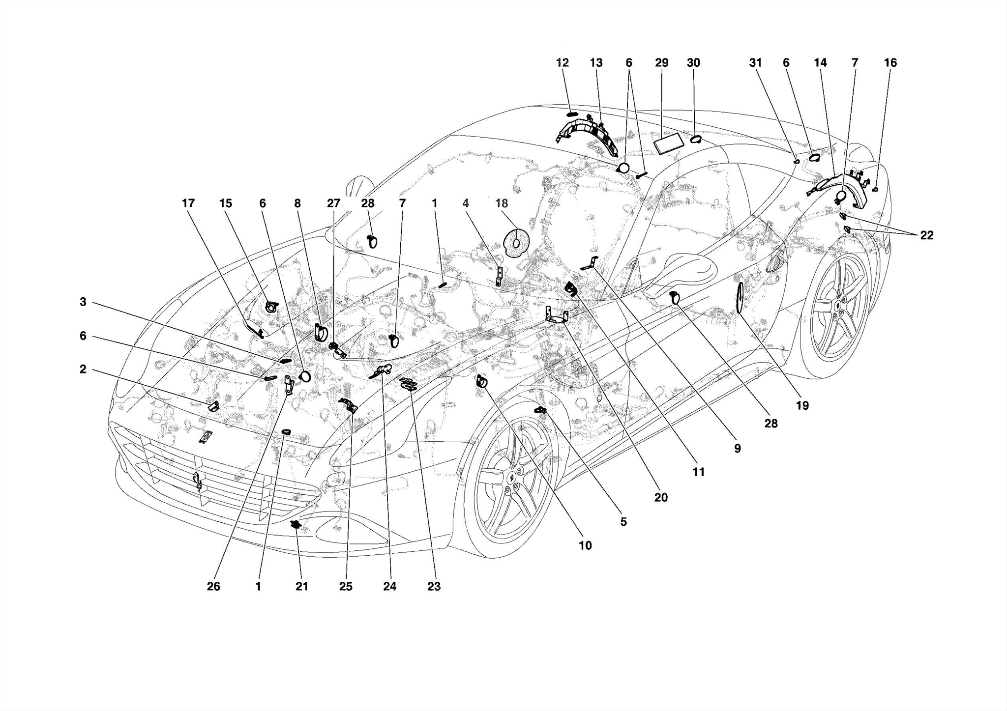 0137 VARIOUS FASTENINGS FOR THE ELECTRICAL SYSTEM