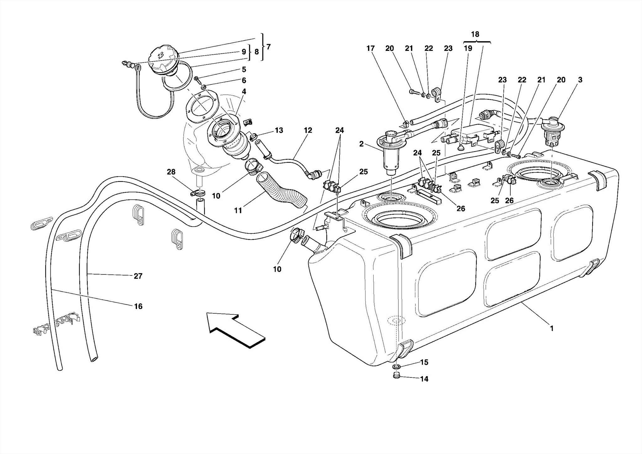 0011 FUEL TANK - FILLER NECK AND PIPES