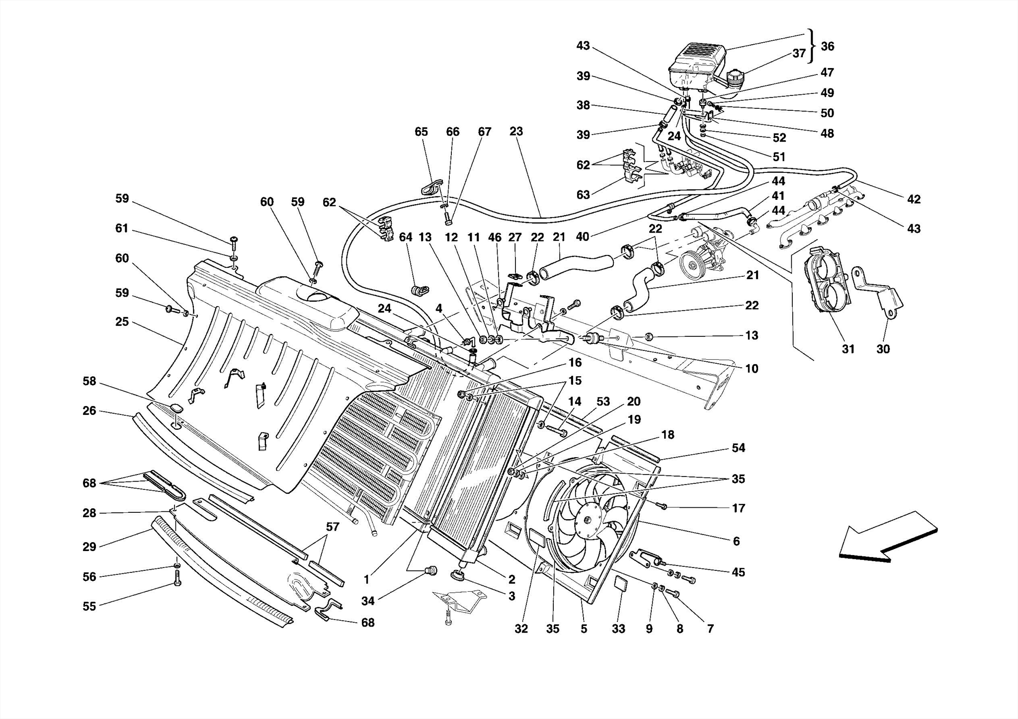 0026 COOLING SYSTEM - RADIATOR AND HEADER TANK