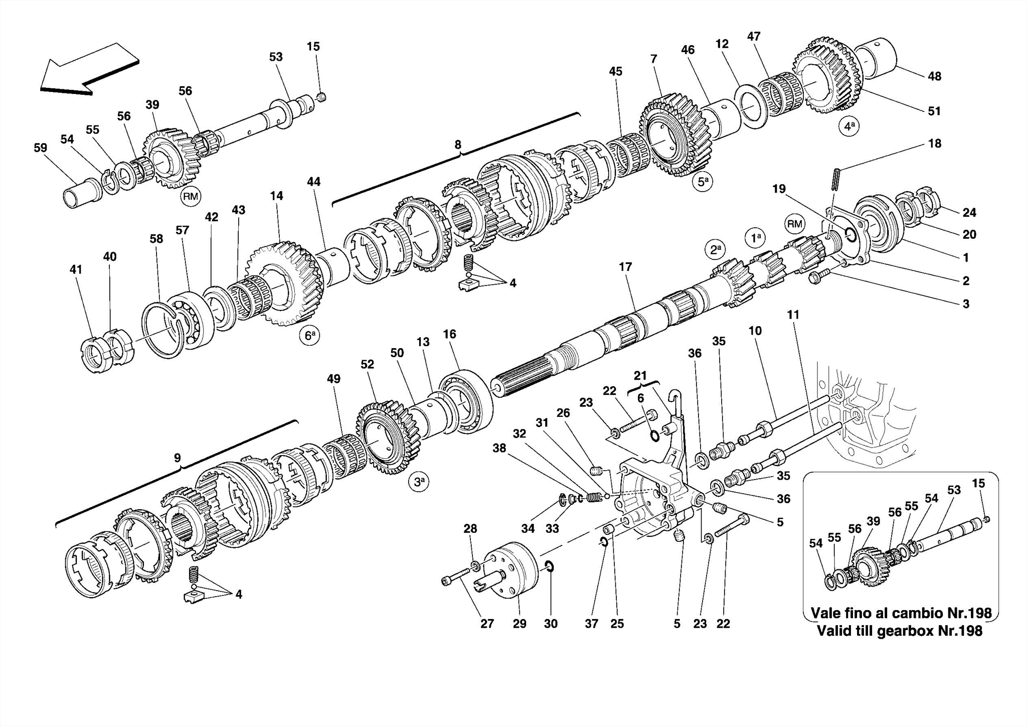 0033 PRIMARY GEARBOX SHAFT GEARS AND GEARBOX OIL PUMP