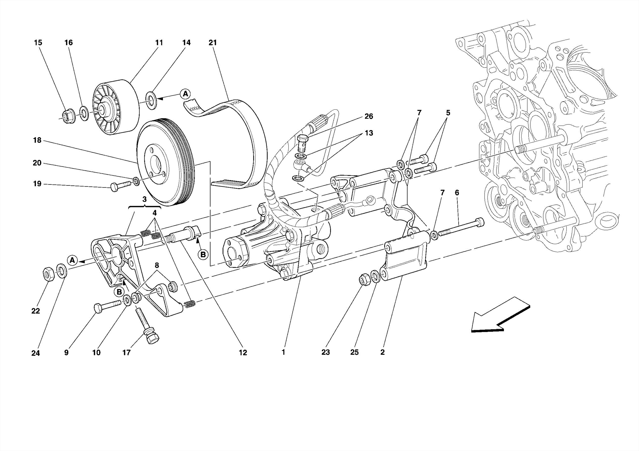 0053 POWER STEERING PUMP