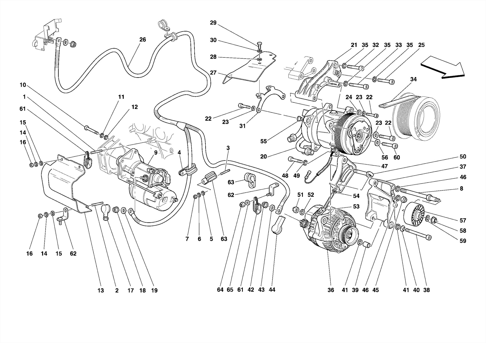 0061 ALTERNATOR - STARTER MOTOR - AC COMPRESSOR